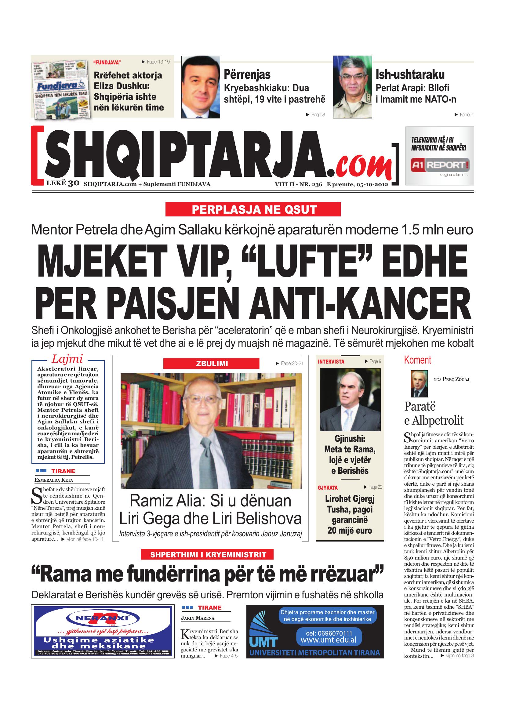 Shqiptarja.com 2012-10-05