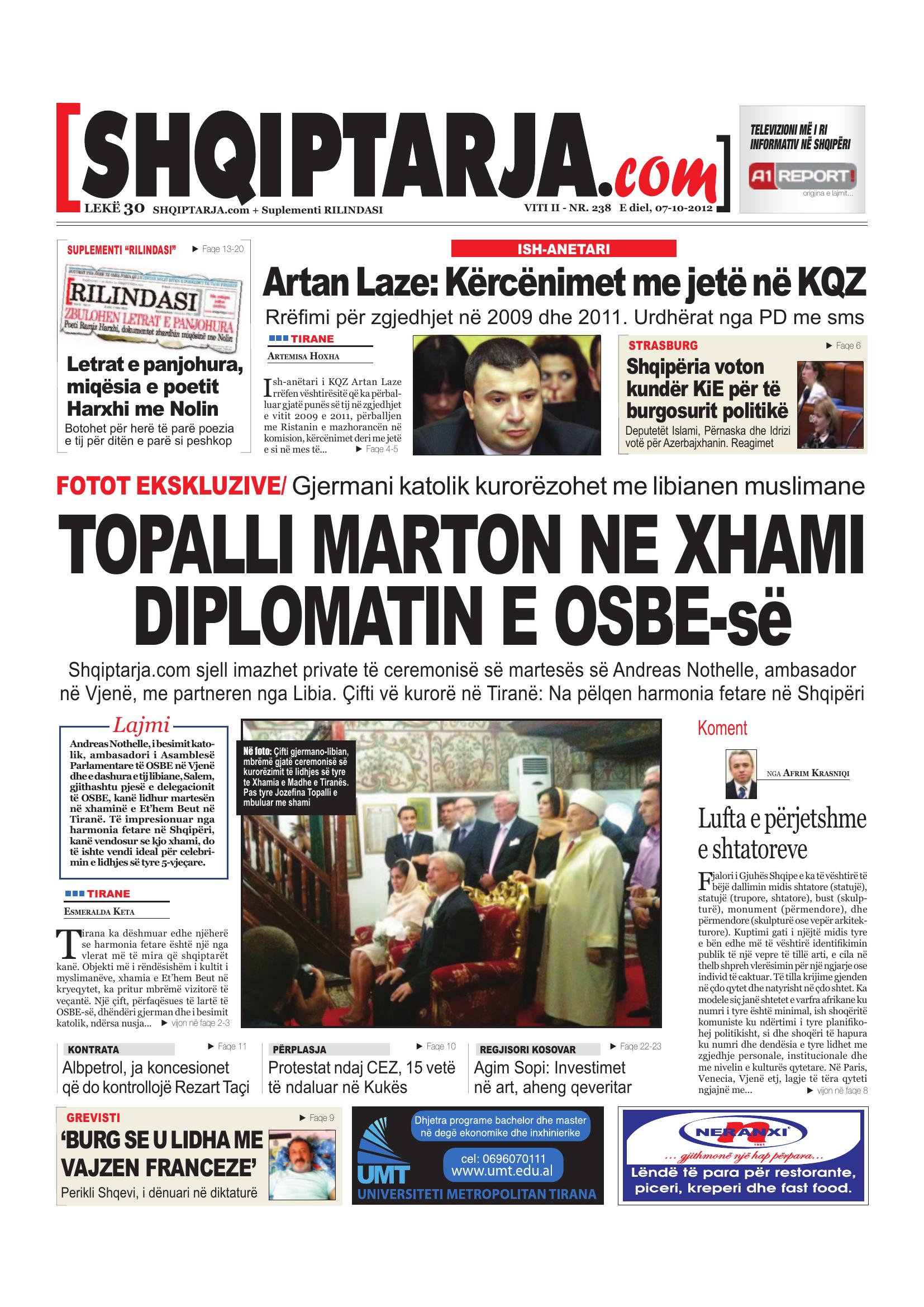 Shqiptarja.com 2012-10-07