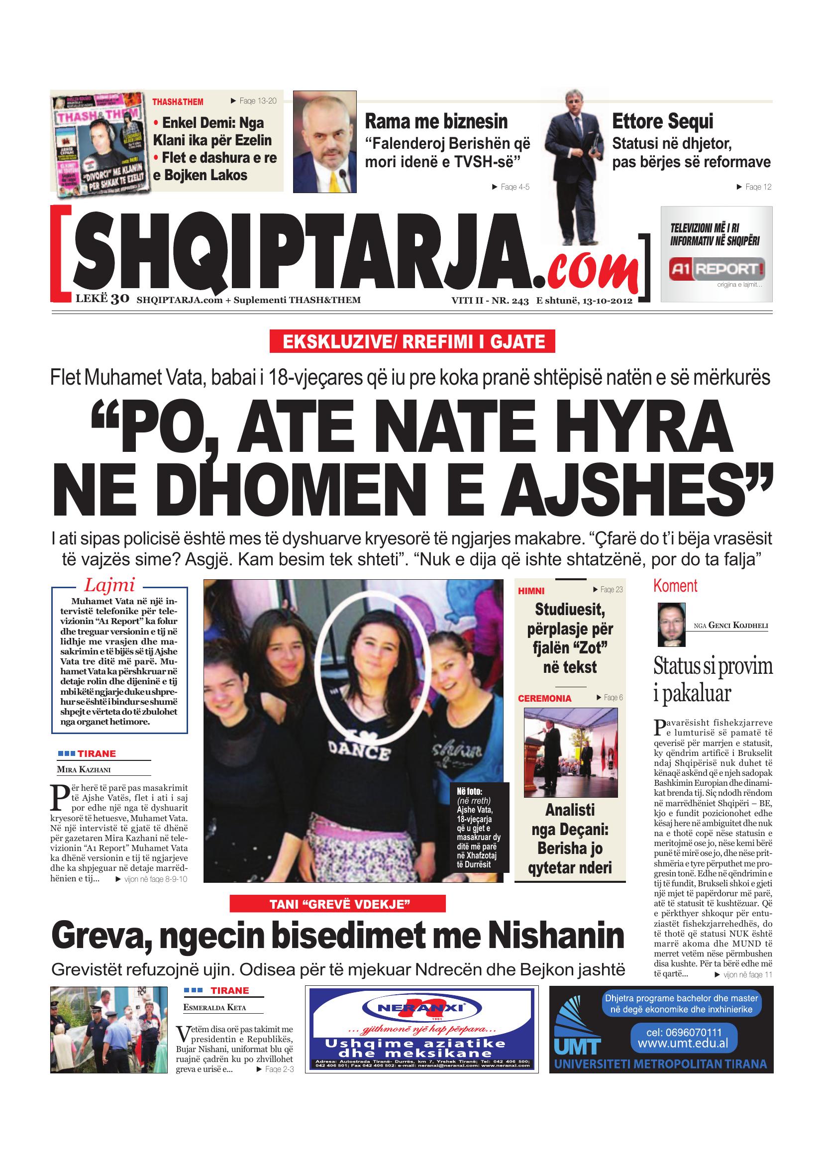Shqiptarja.com 2012-10-13