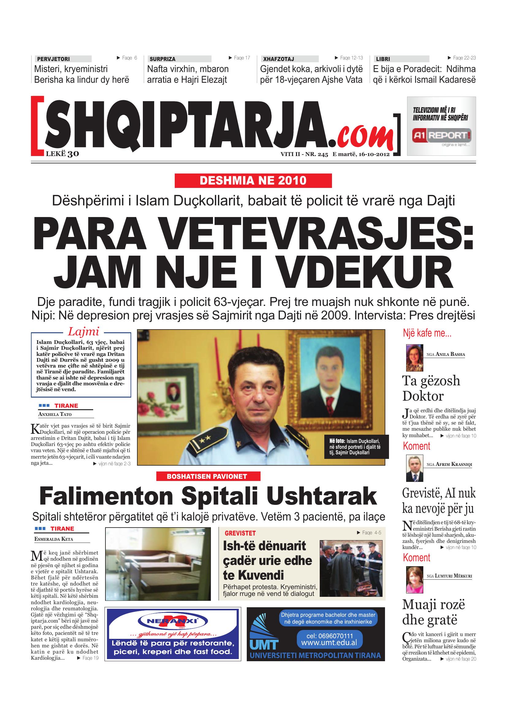 Shqiptarja.com 2012-10-16