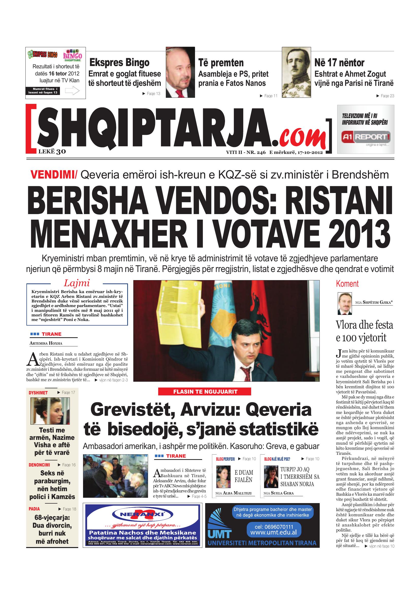Shqiptarja.com 2012-10-17