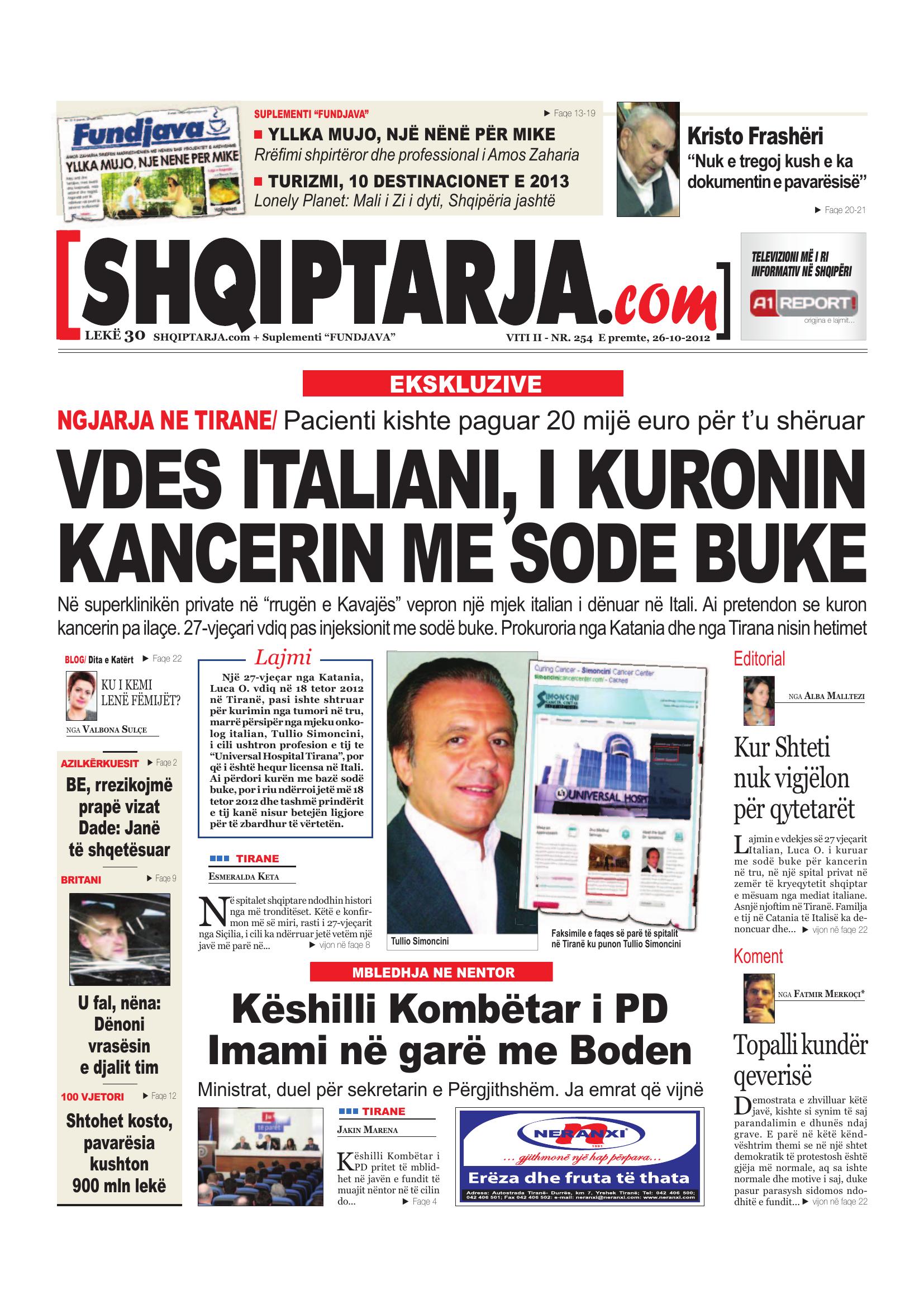 Shqiptarja.com 2012-10-26