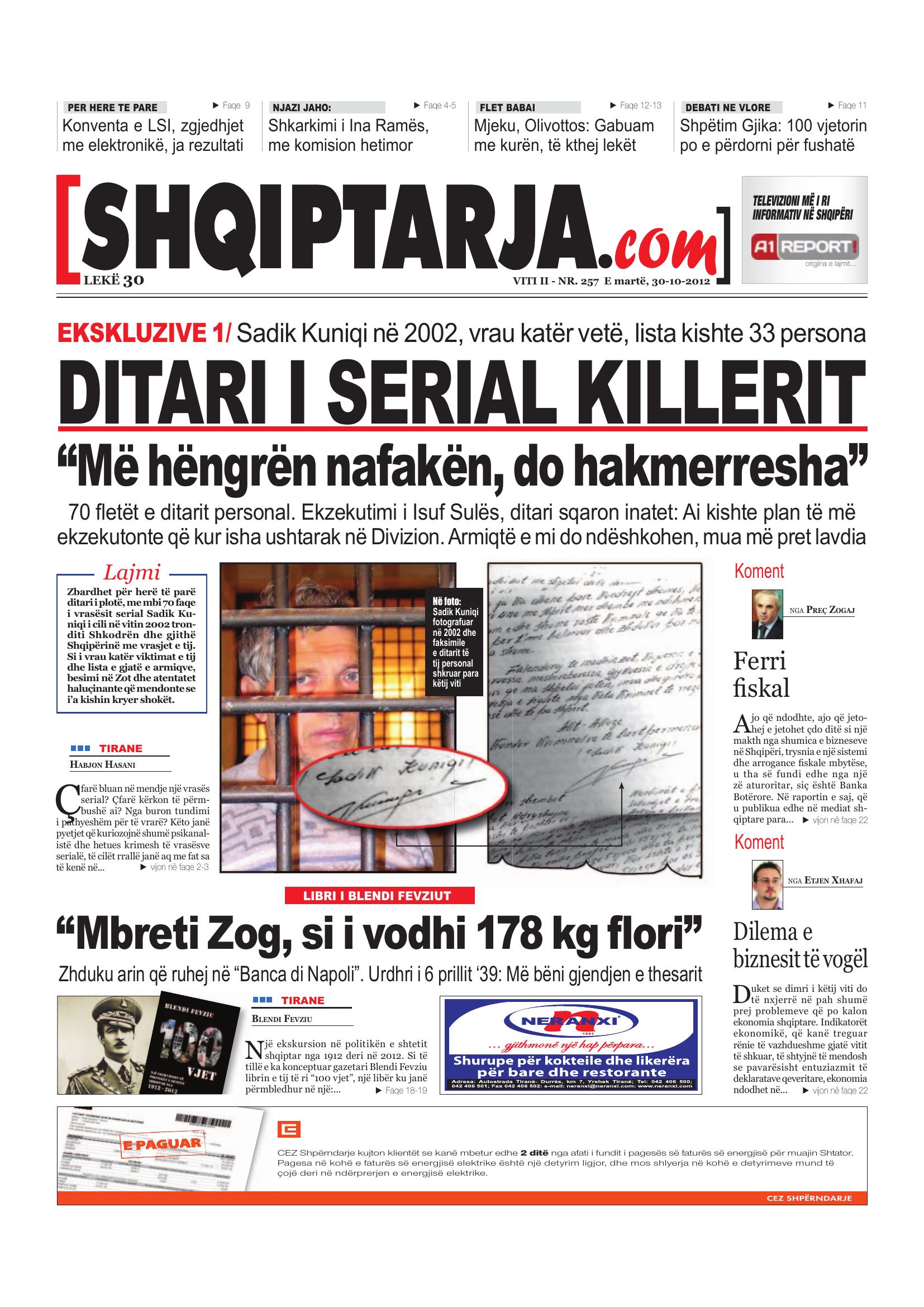 Shqiptarja.com 2012-10-30