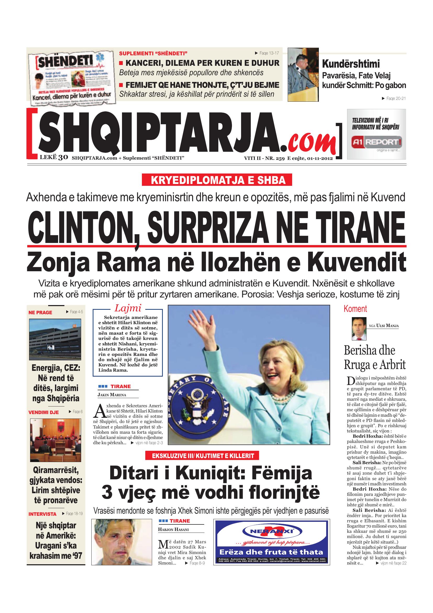 Shqiptarja.com 2012-11-01