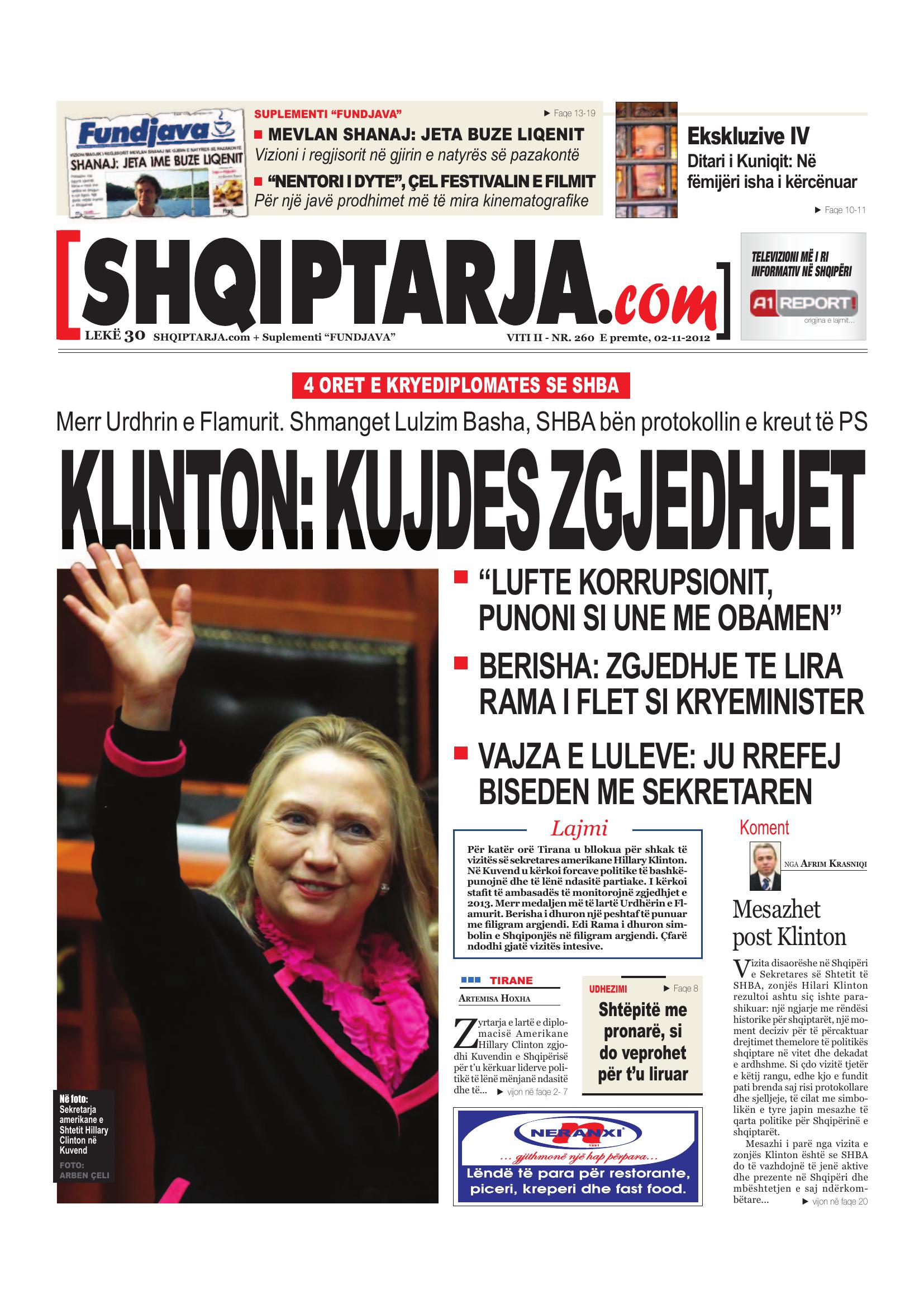 Shqiptarja.com 2012-11-02