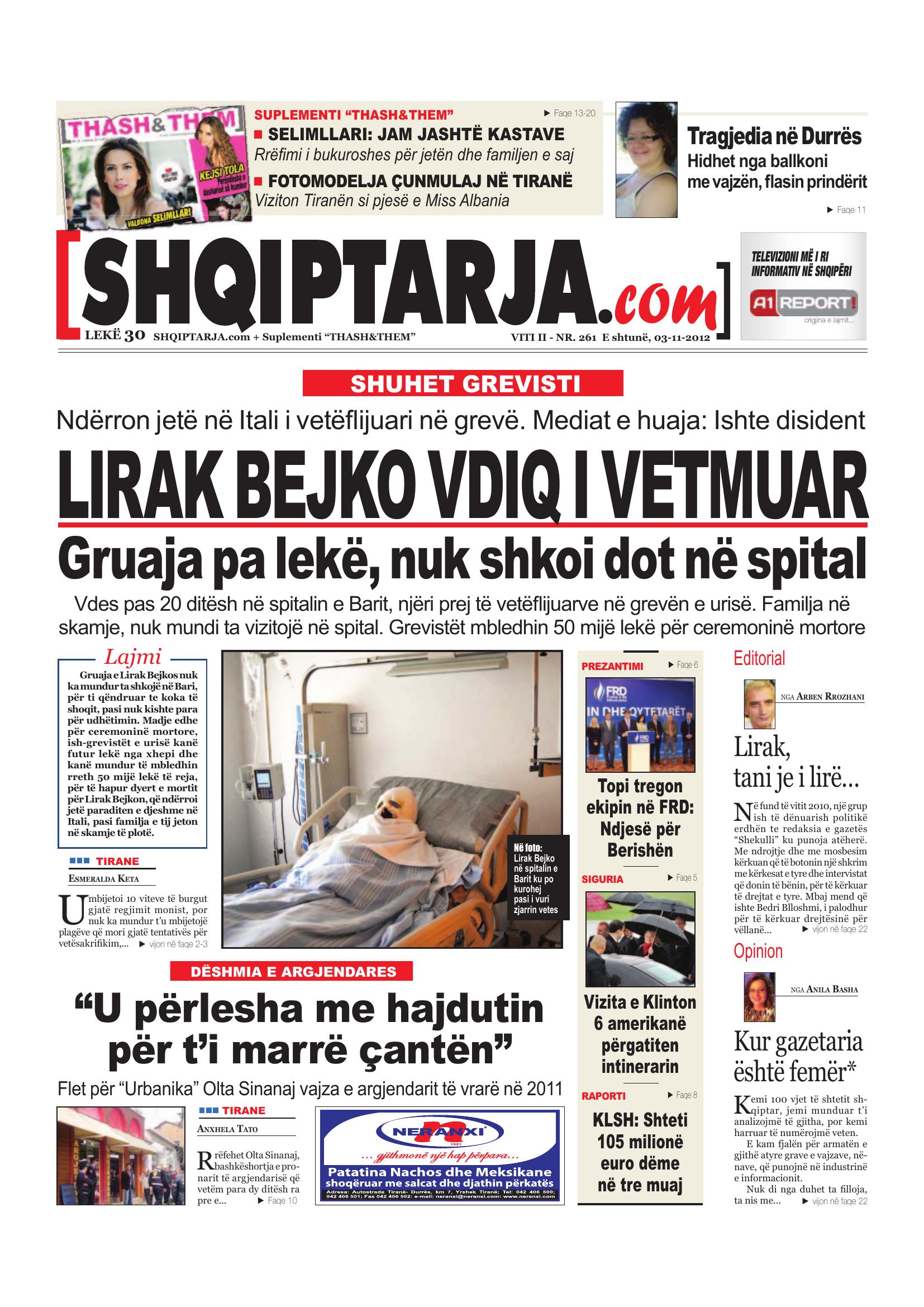 Shqiptarja.com 2012-11-03