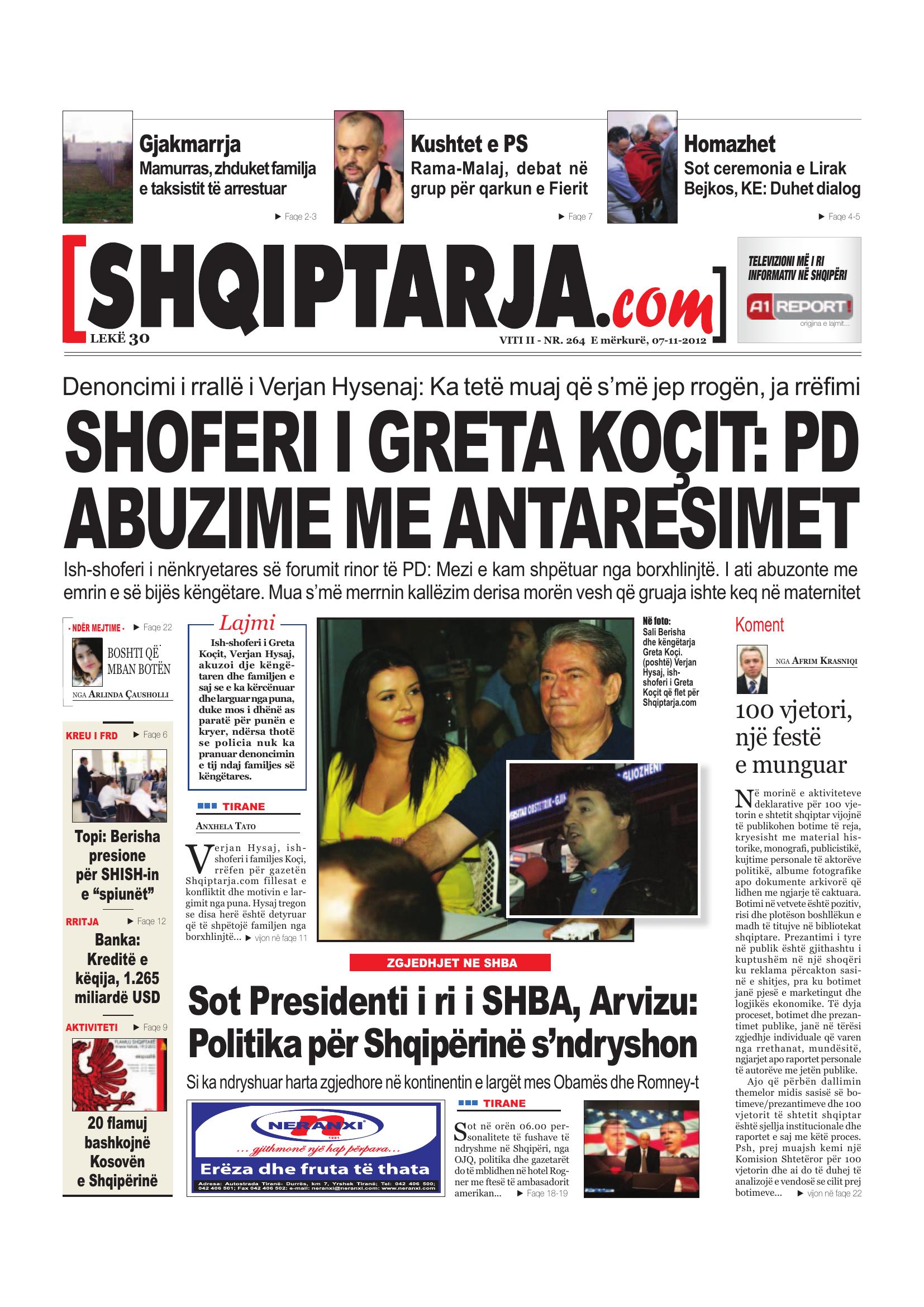 Shqiptarja.com 2012-11-07