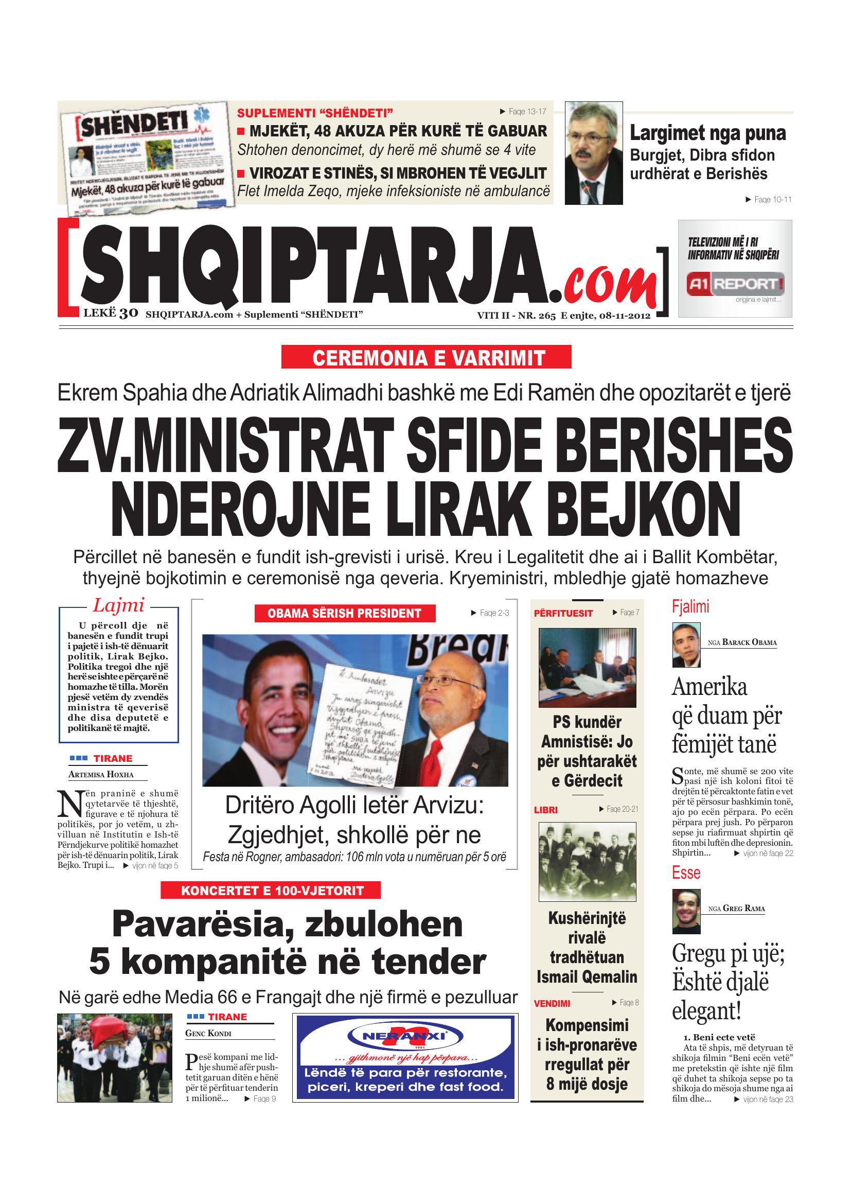 Shqiptarja.com 2012-11-08