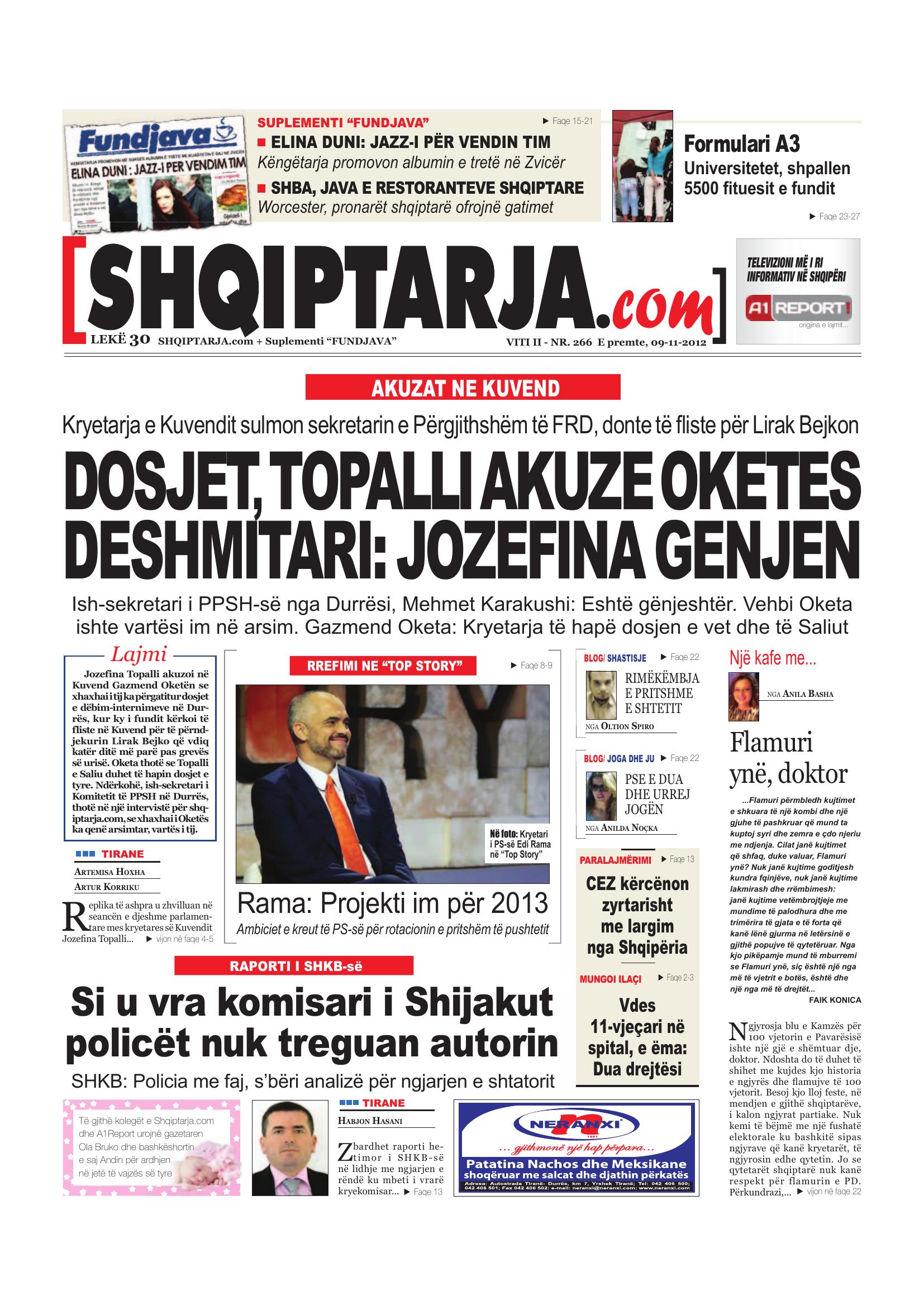 Shqiptarja.com 2012-11-09