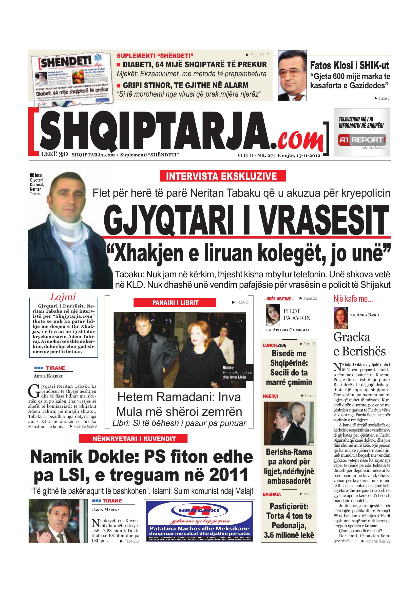 Shqiptarja.com 2012-11-15
