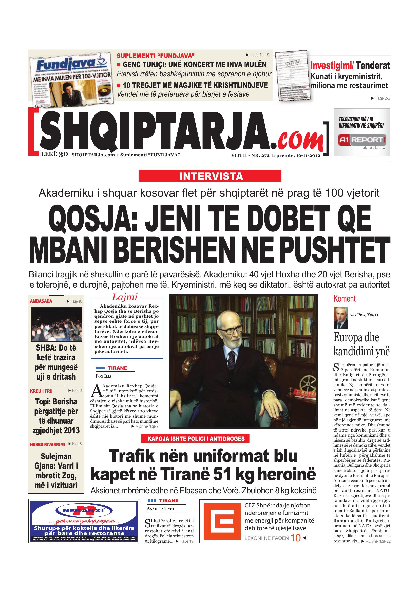 Shqiptarja.com 2012-11-16