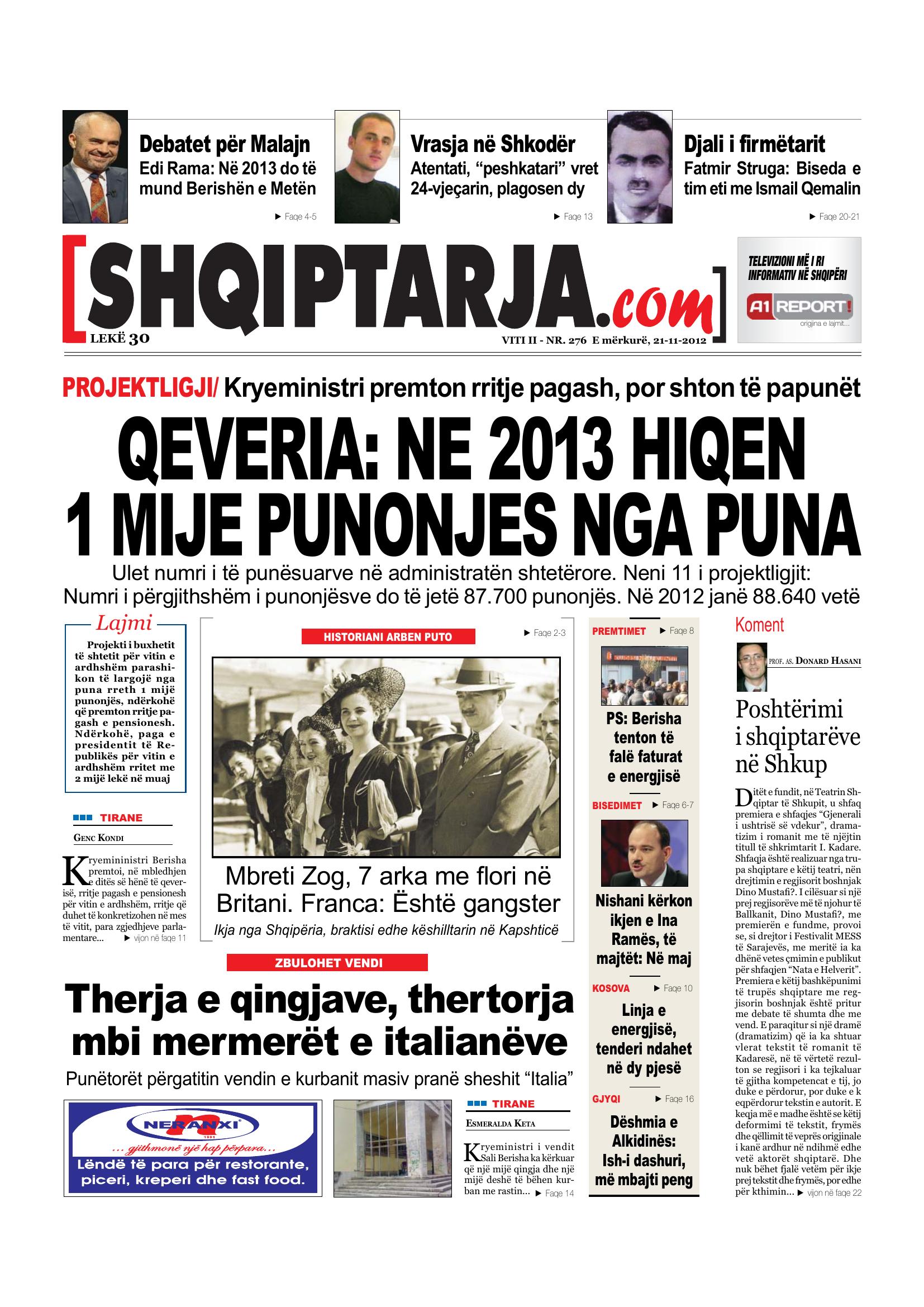 Shqiptarja.com 2012-11-21