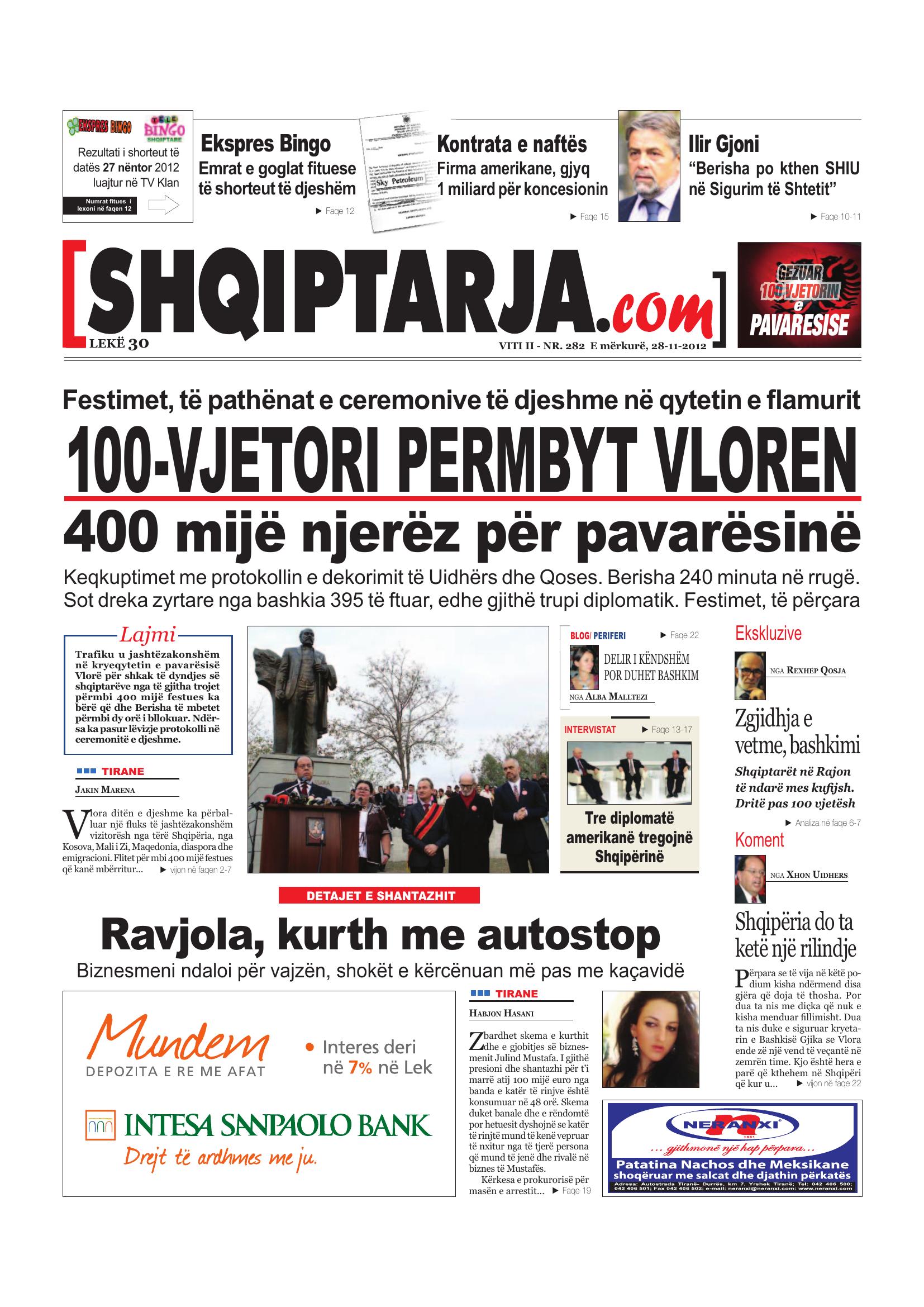 Shqiptarja.com 2012-11-28
