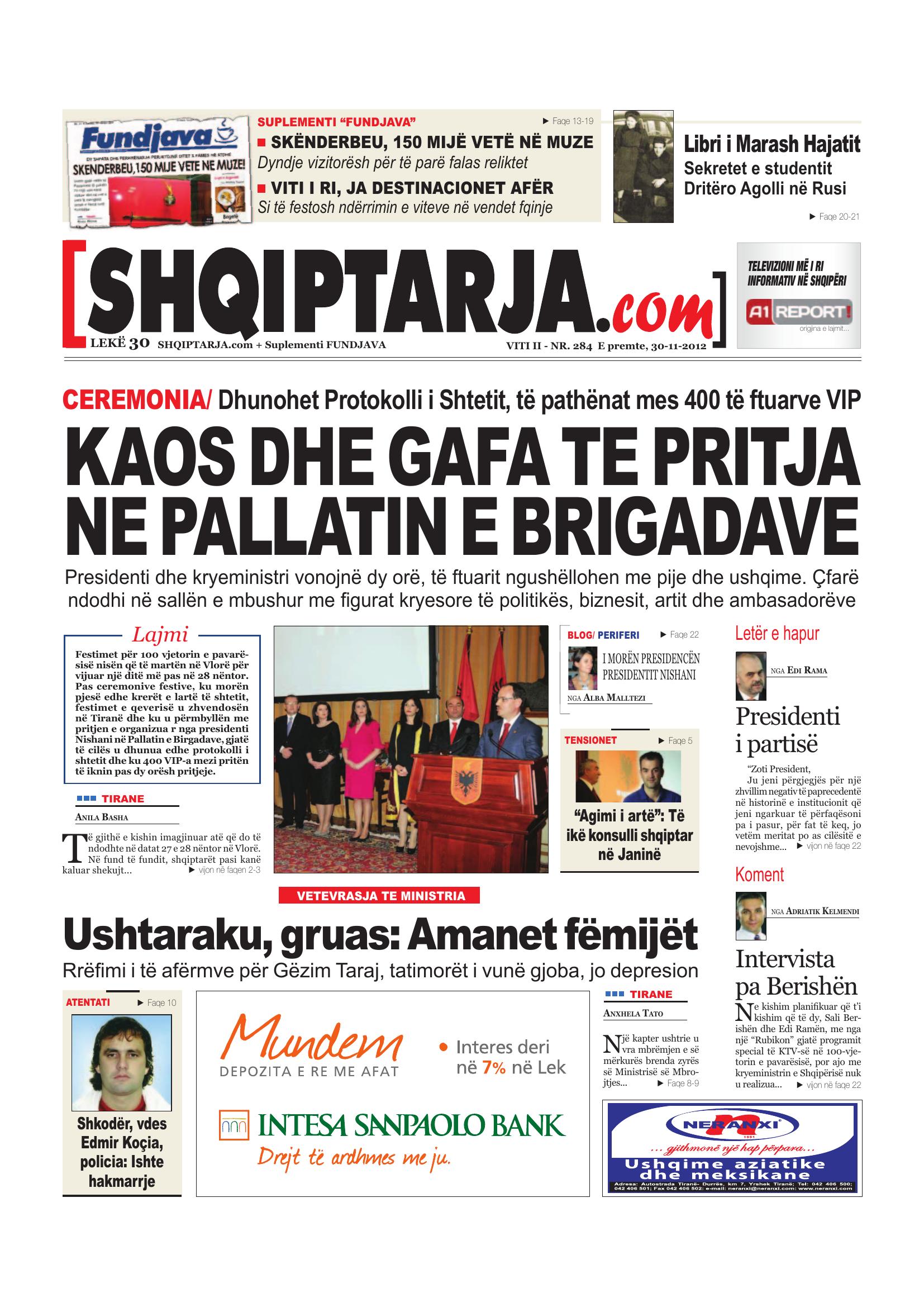 Shqiptarja.com 2012-11-30
