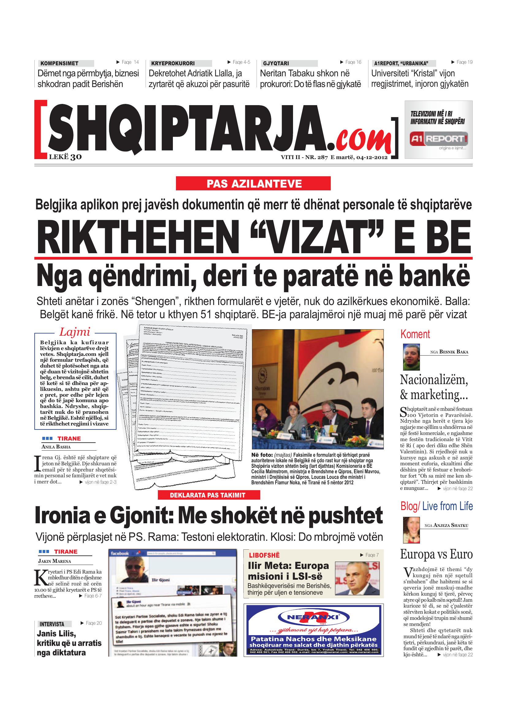 Shqiptarja.com 2012-12-04