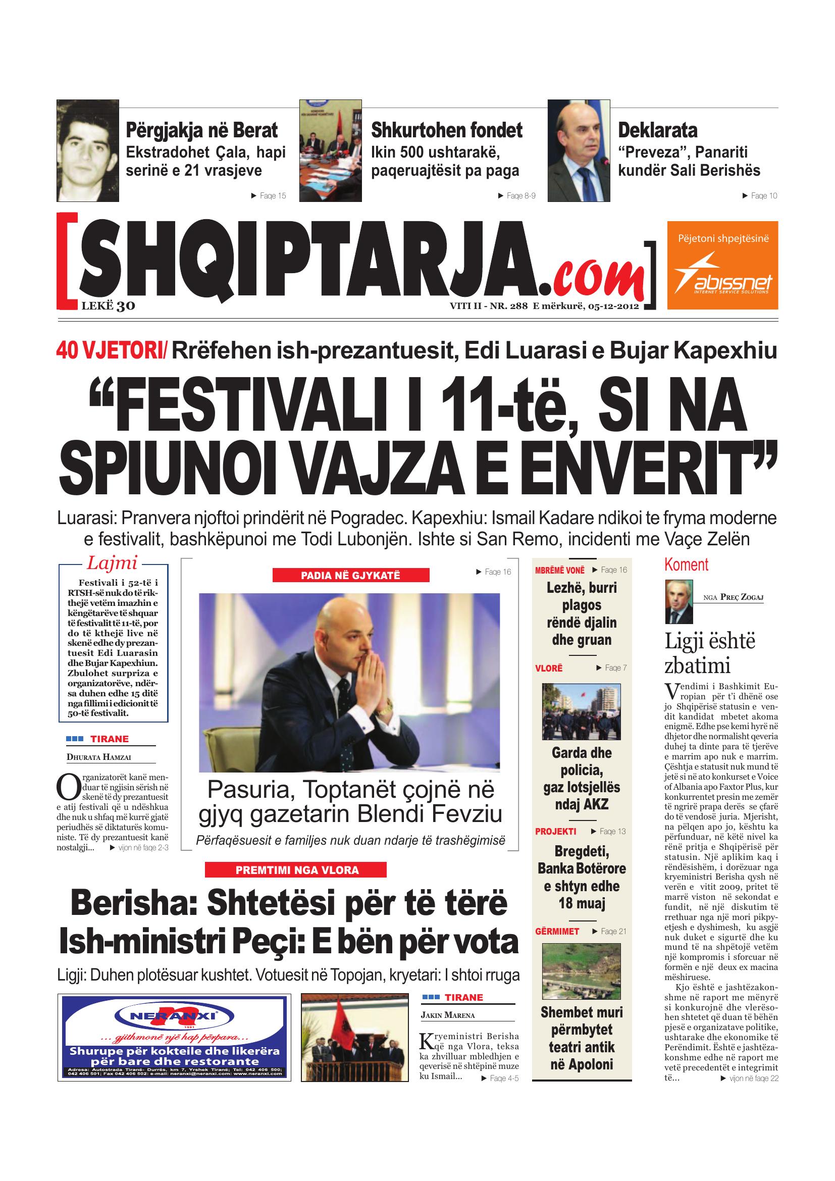 Shqiptarja.com 2012-12-05