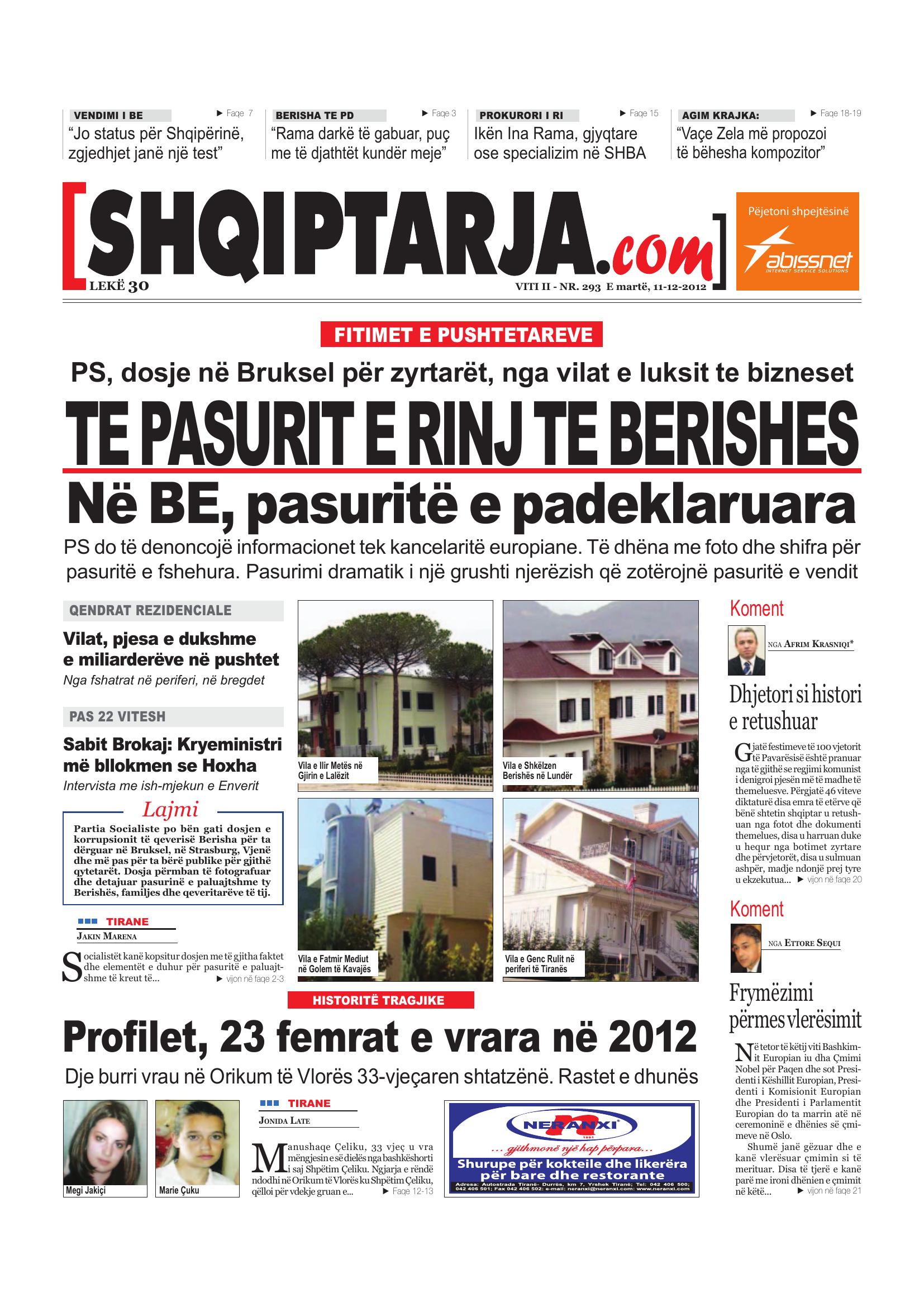 Shqiptarja.com 2012-12-11