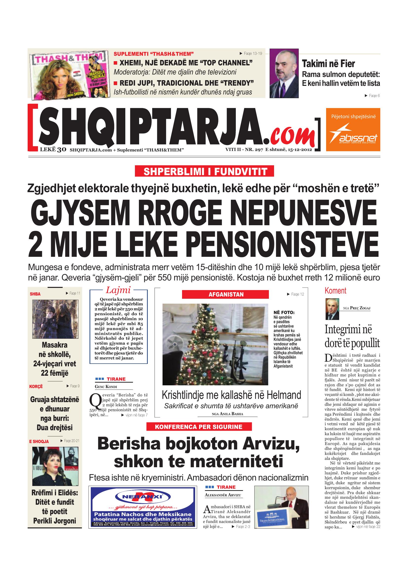 Shqiptarja.com 2012-12-15