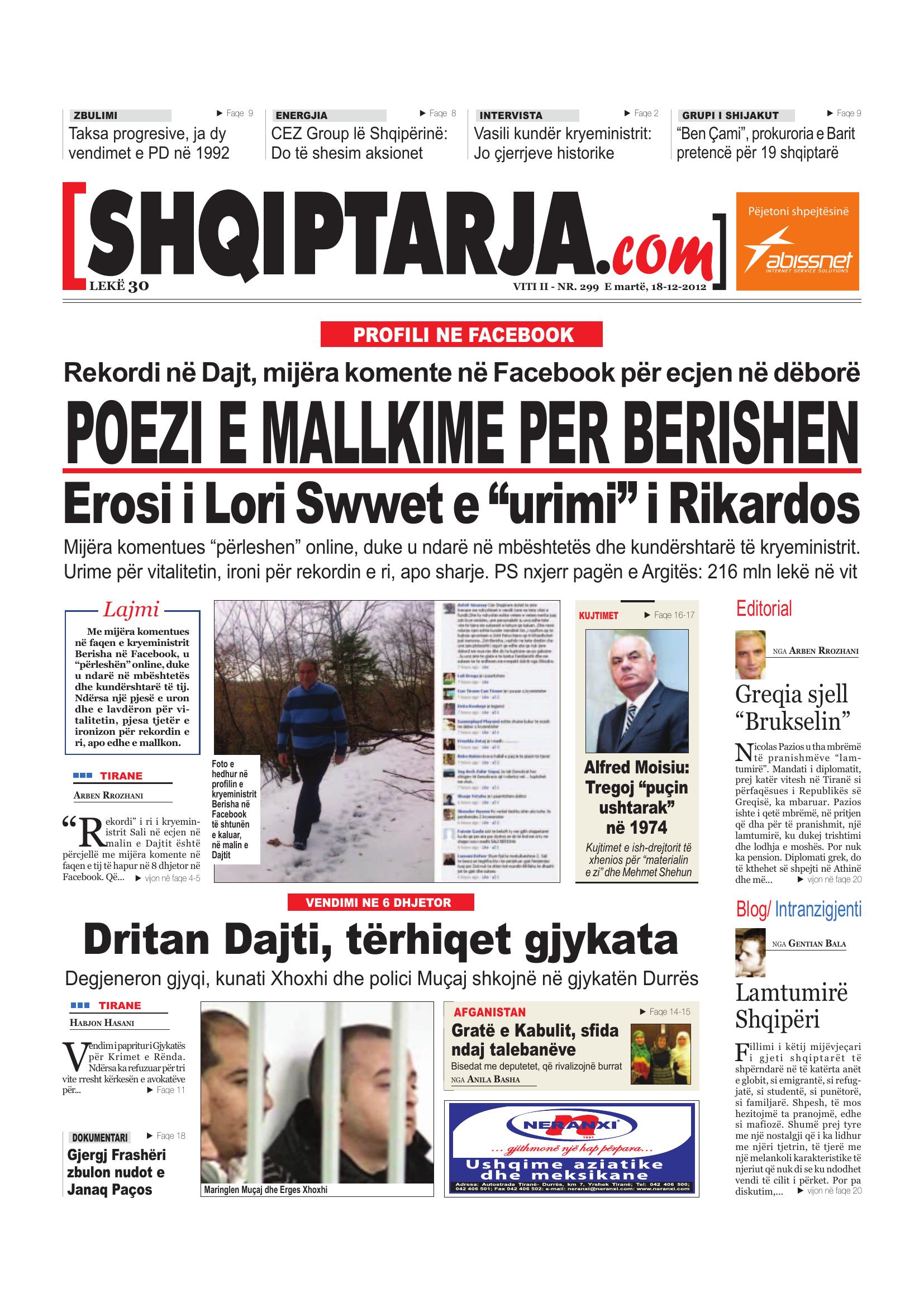 Shqiptarja.com 2012-12-18