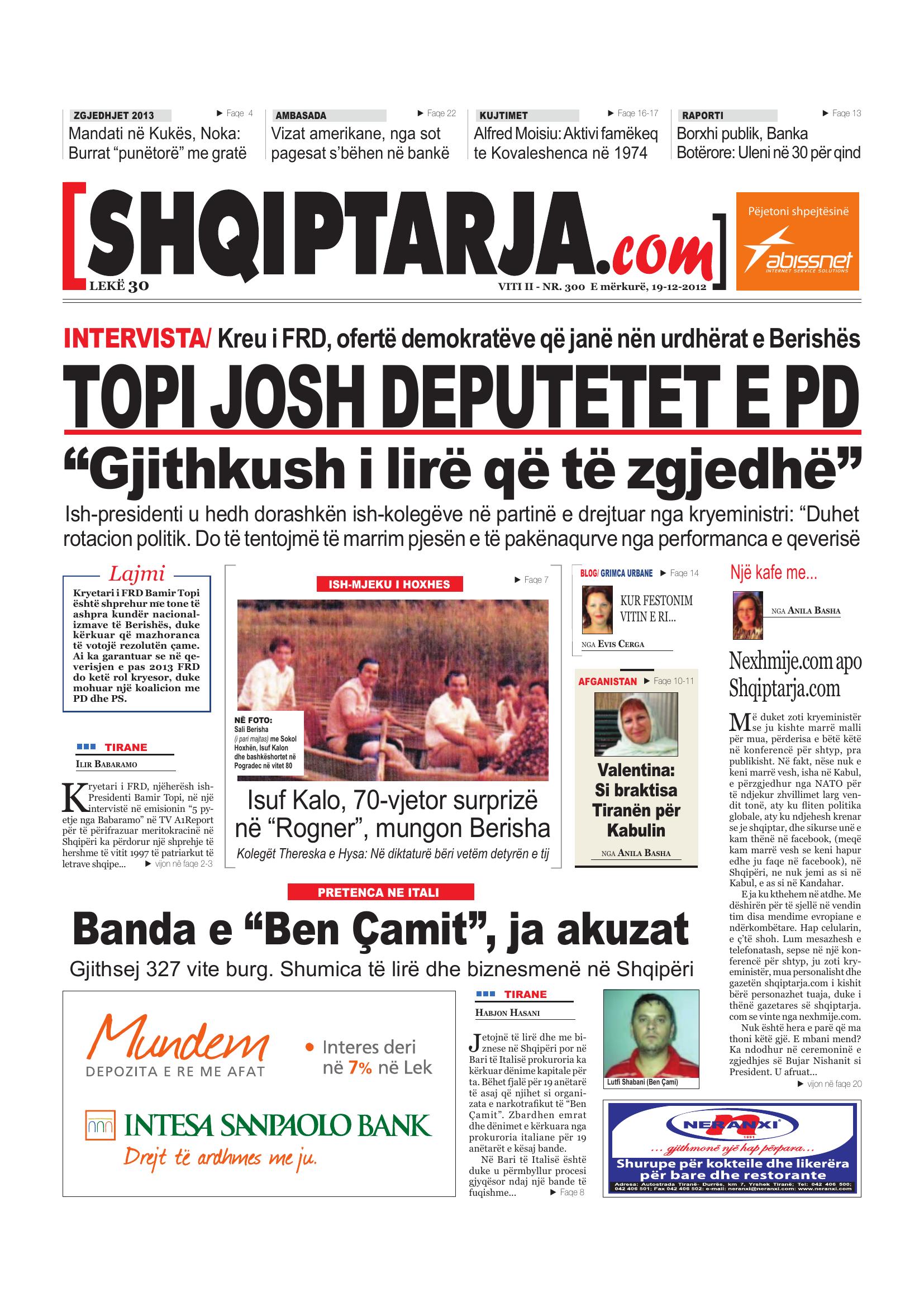 Shqiptarja.com 2012-12-19