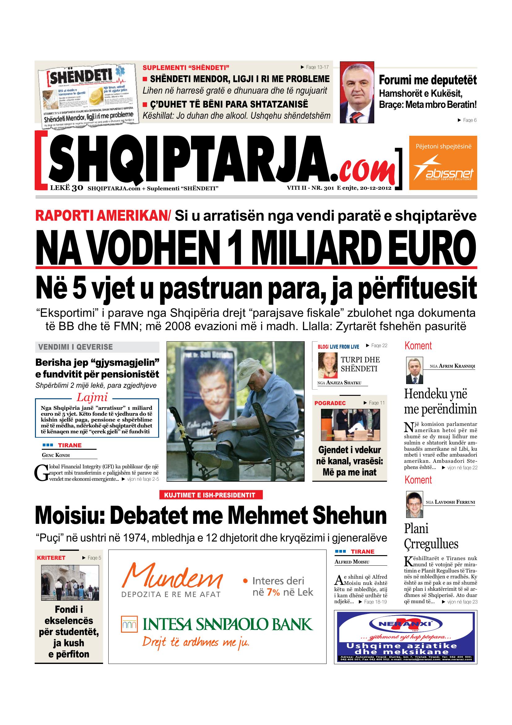 Shqiptarja.com 2012-12-20