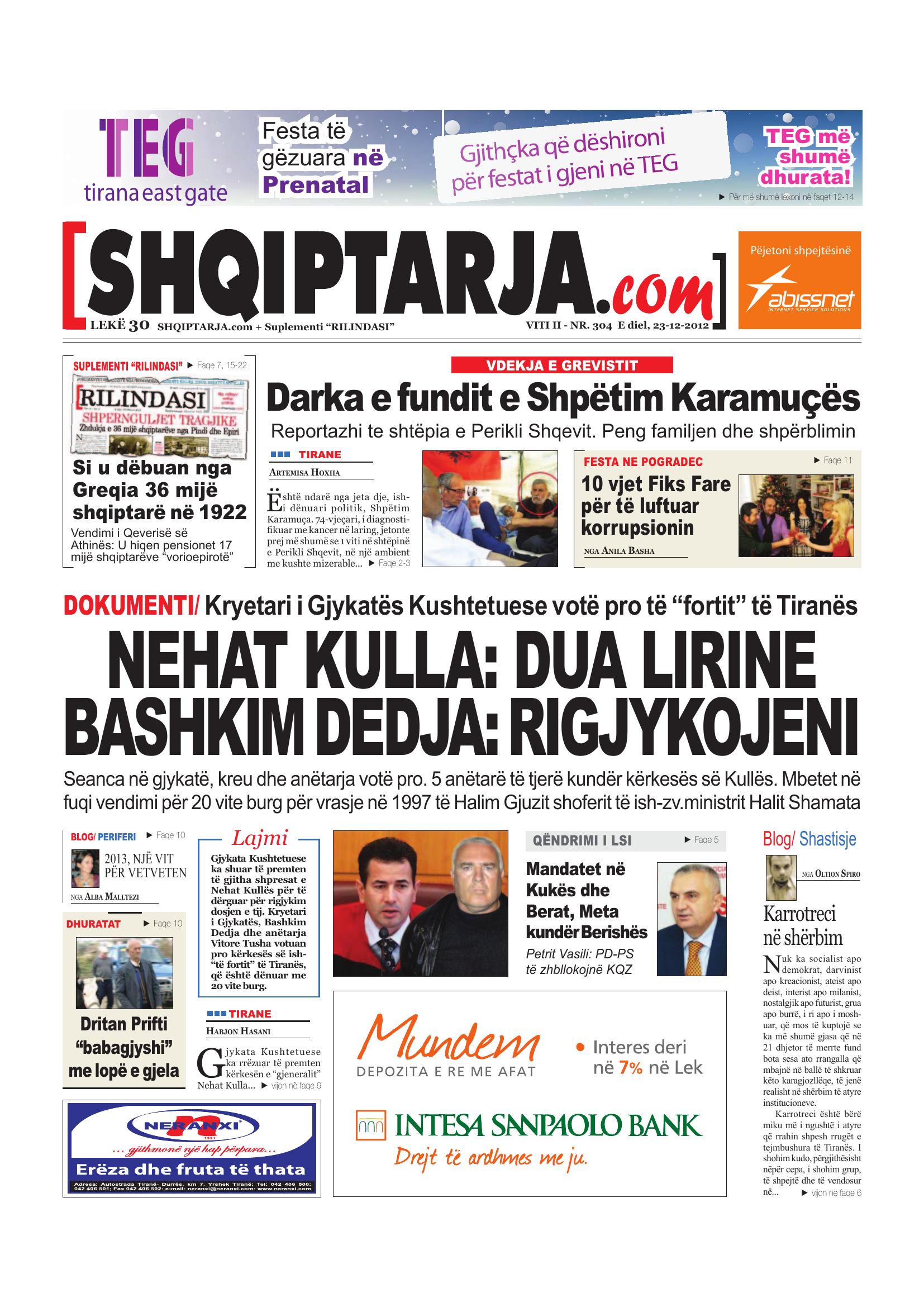 Shqiptarja.com 2012-12-23