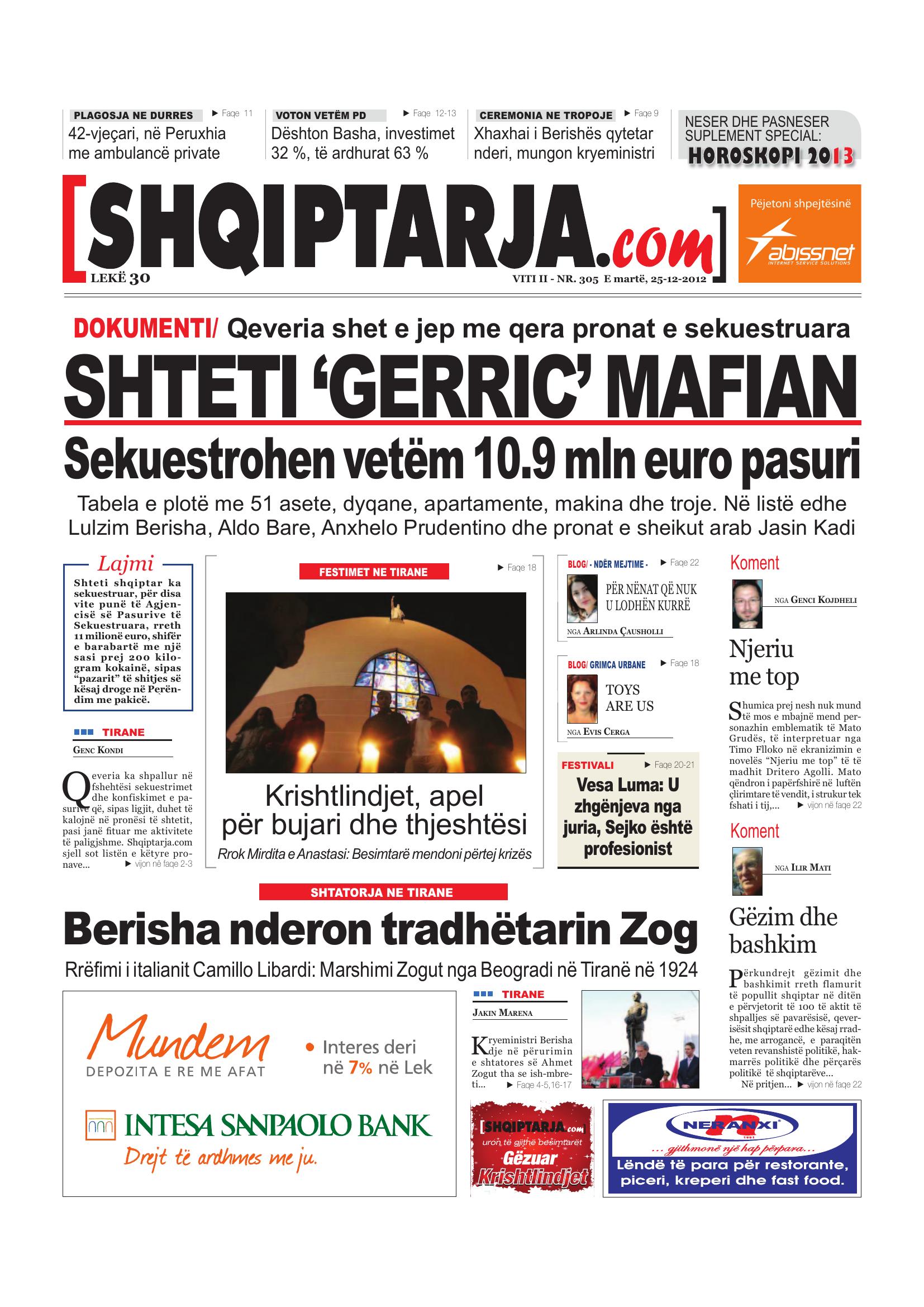 Shqiptarja.com 2012-12-25
