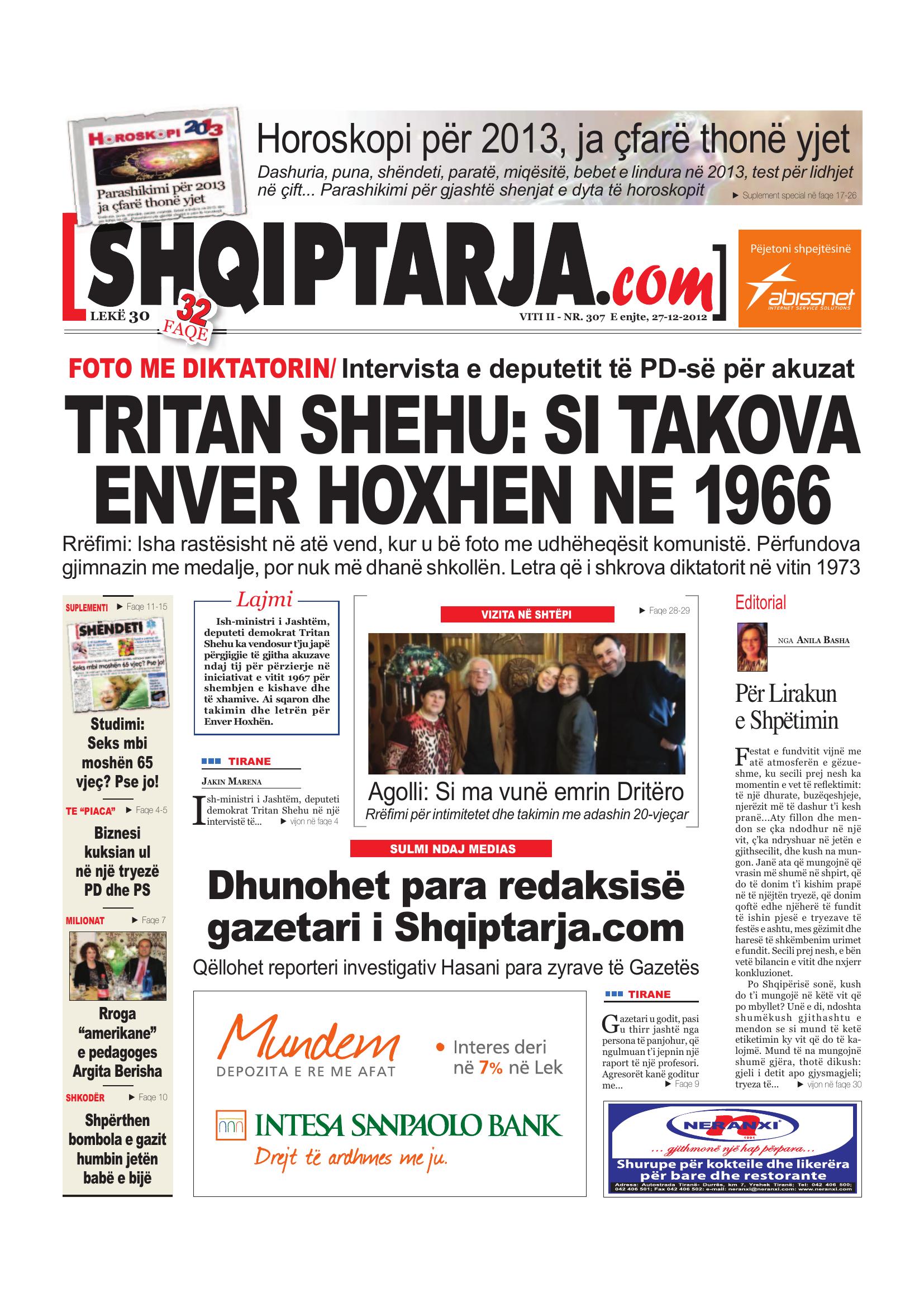 Shqiptarja.com 2012-12-27