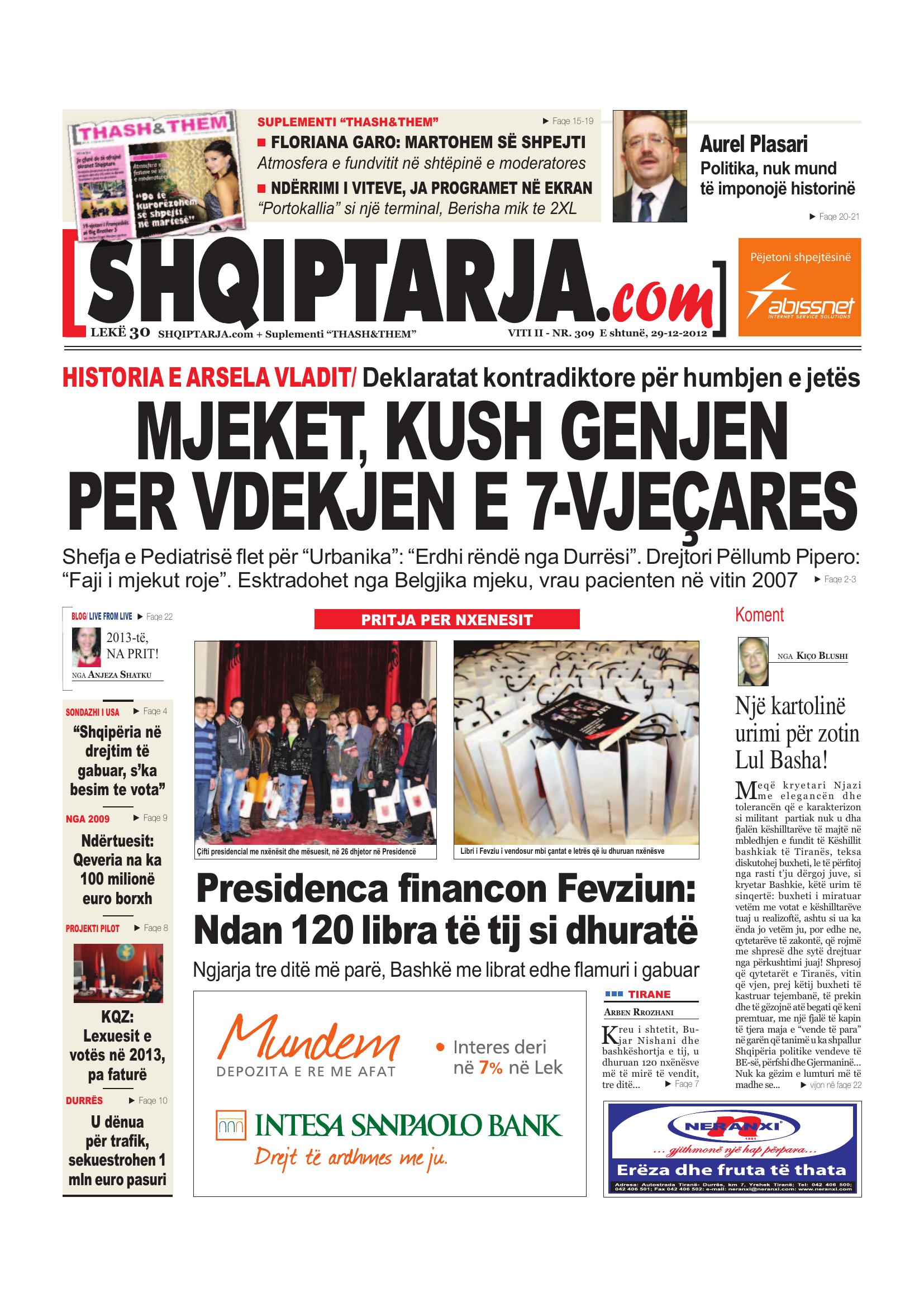 Shqiptarja.com 2012-12-29