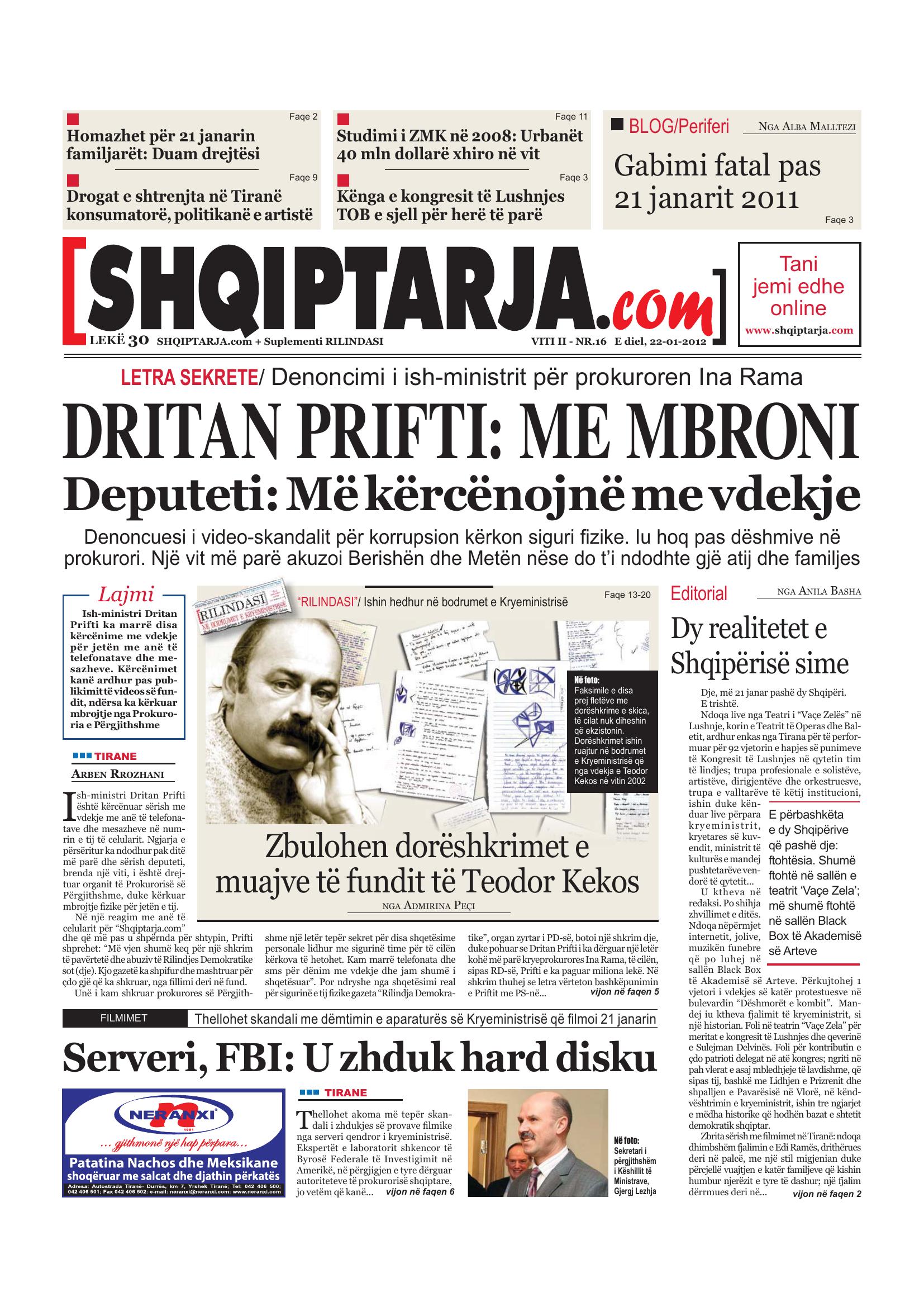 Shqiptarja.com 2012-01-22