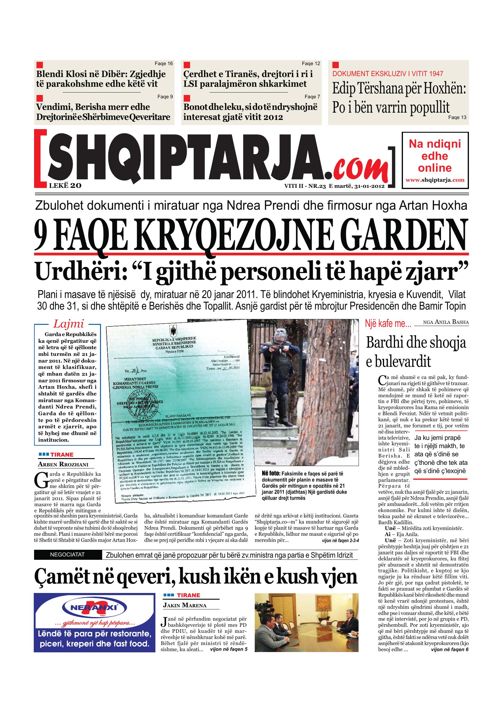 Shqiptarja.com 2012-01-31