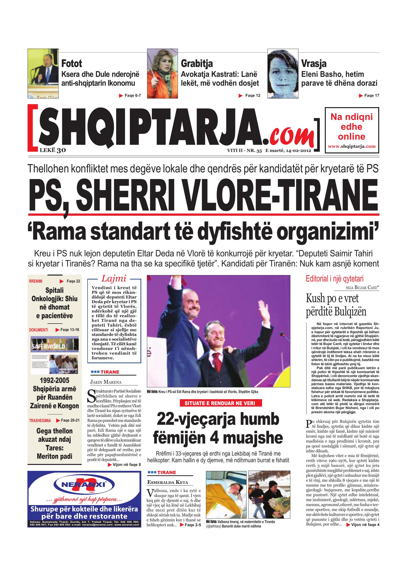 Shqiptarja.com 2012-02-14