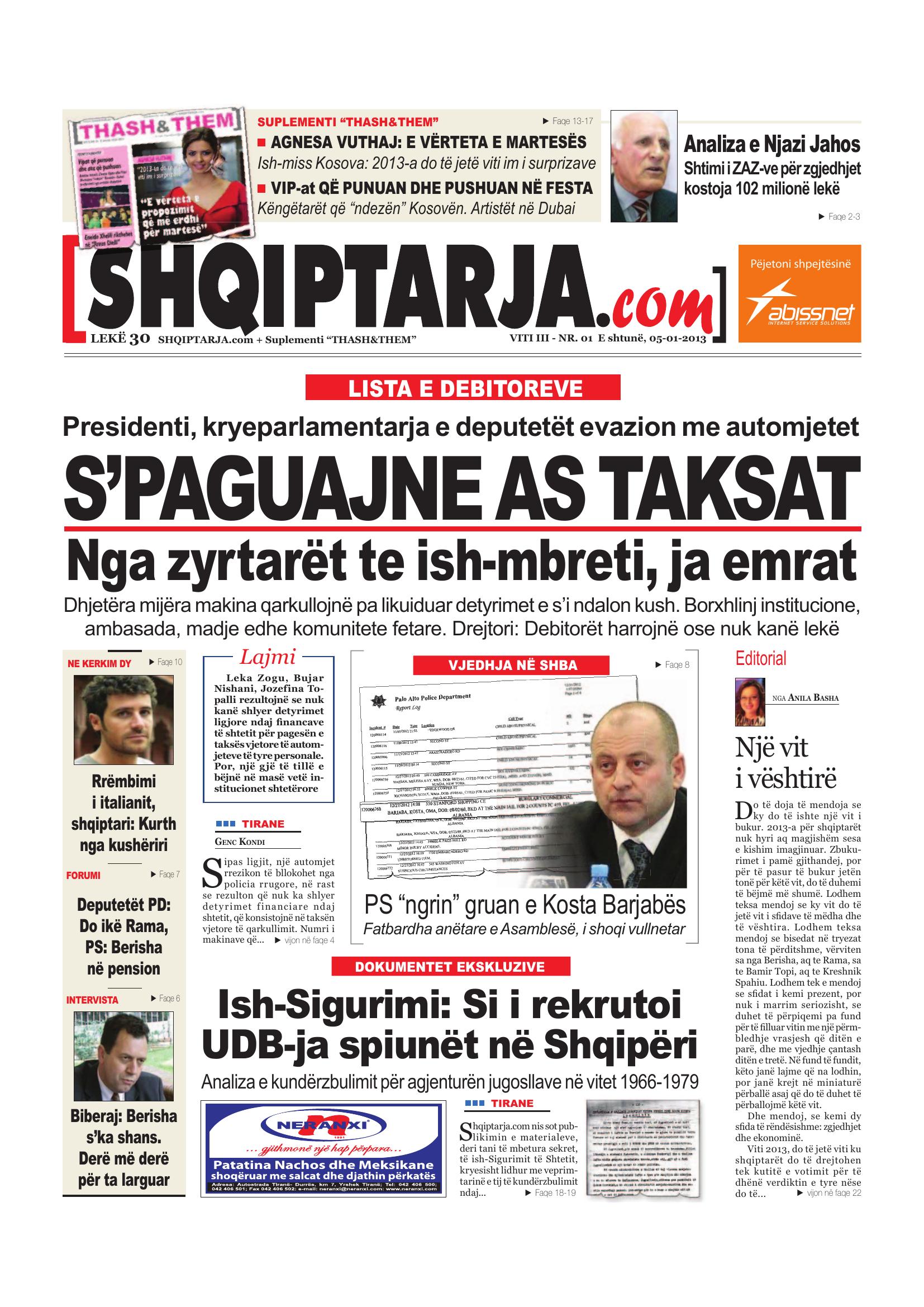 Shqiptarja.com 2013-01-05