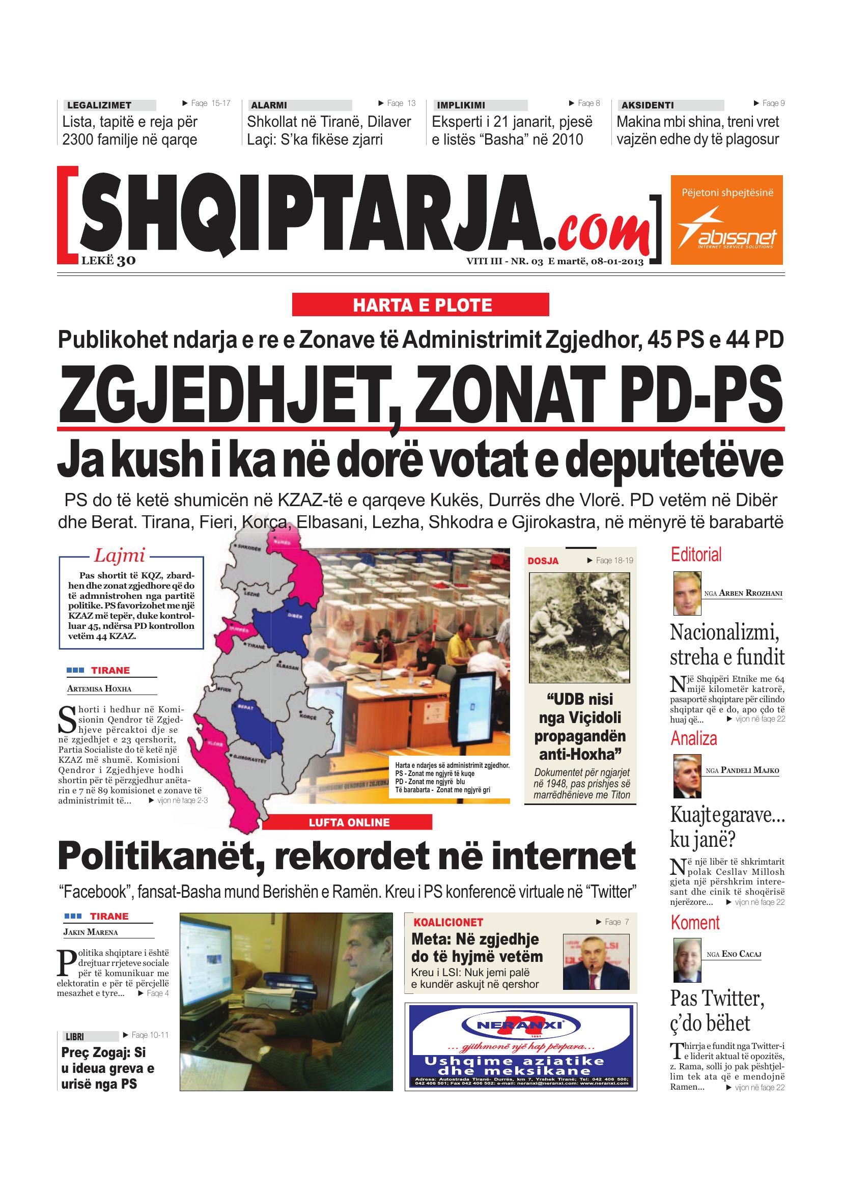 Shqiptarja.com 2013-01-08