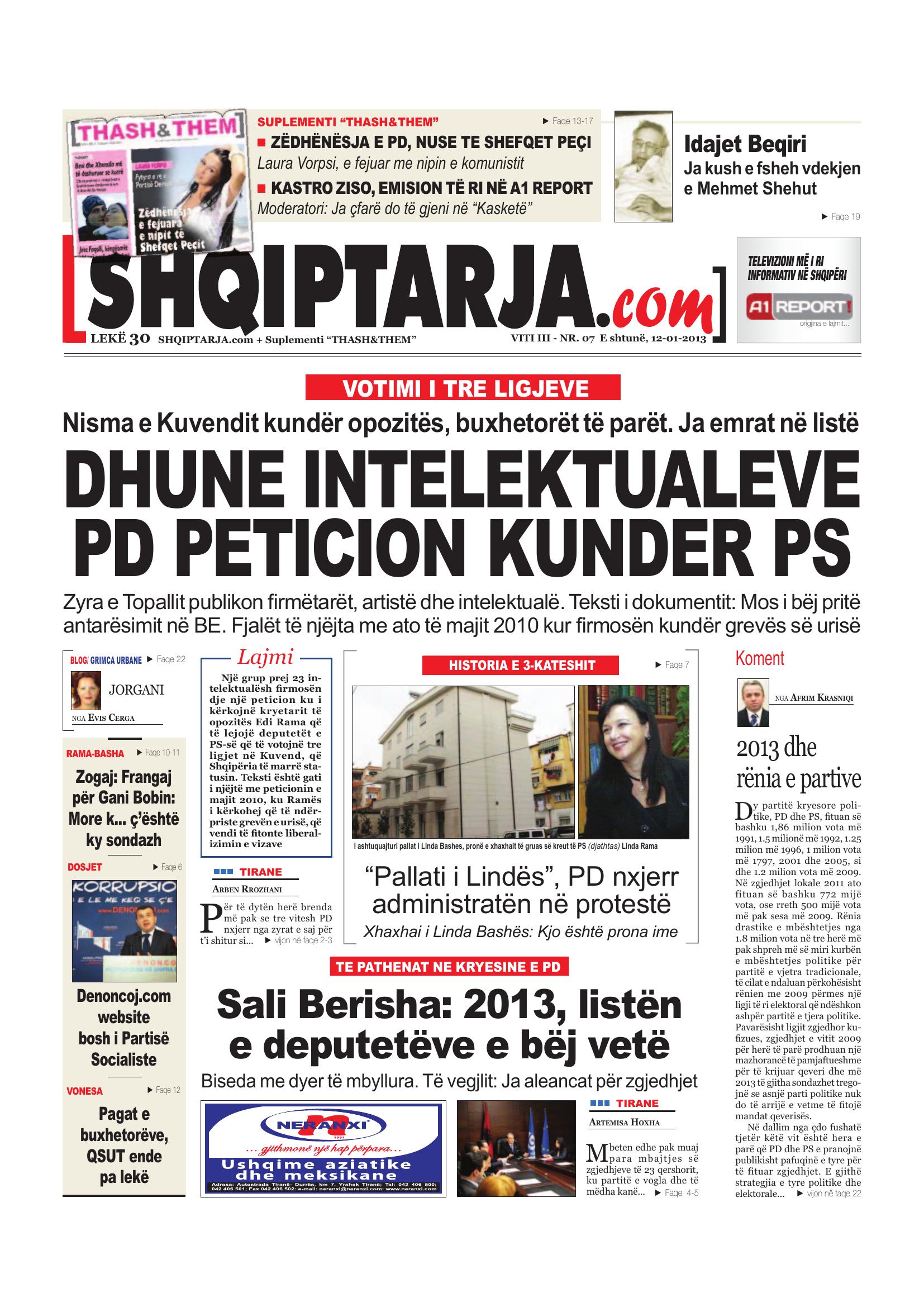 Shqiptarja.com 2013-01-12