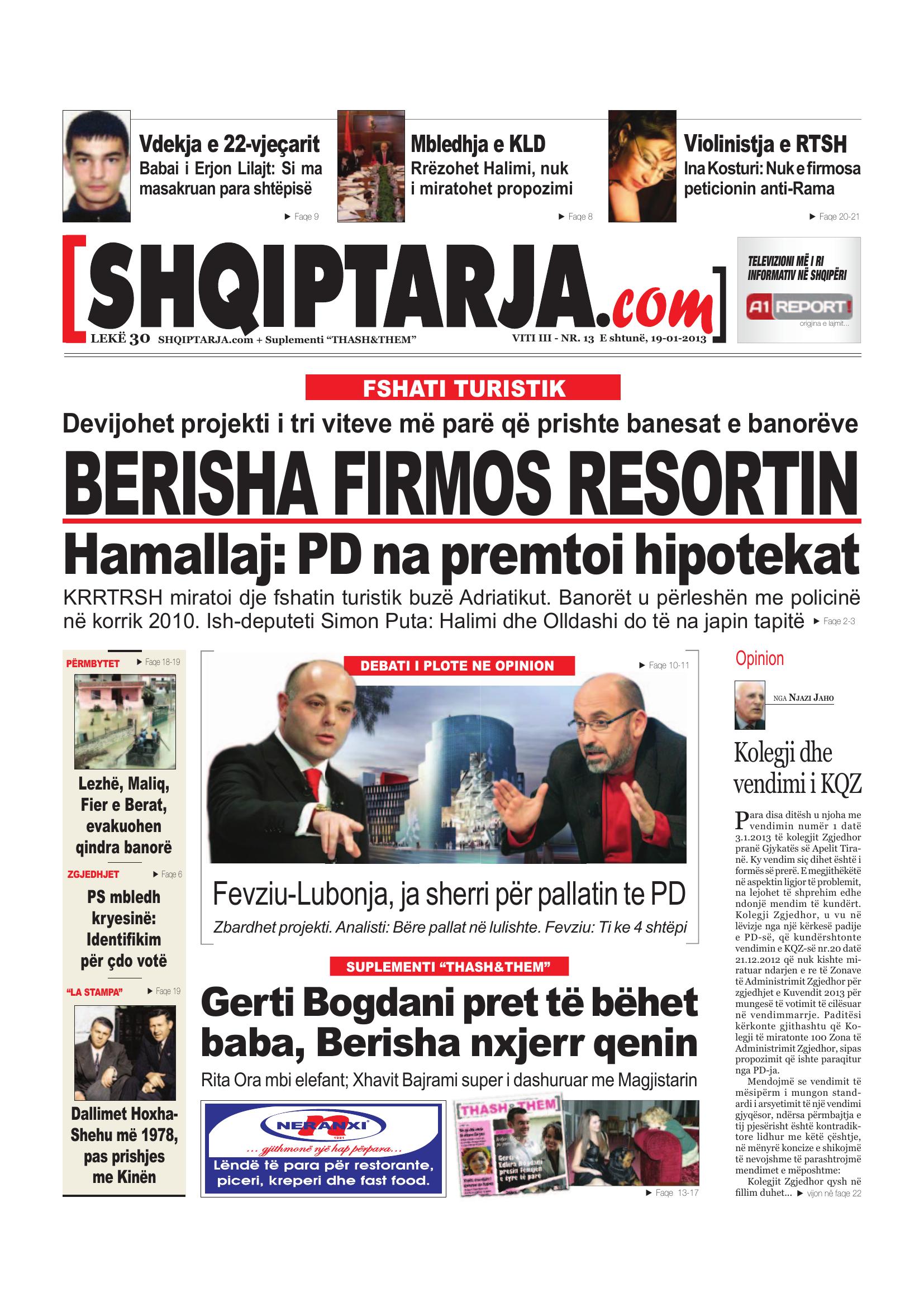 Shqiptarja.com 2013-01-19