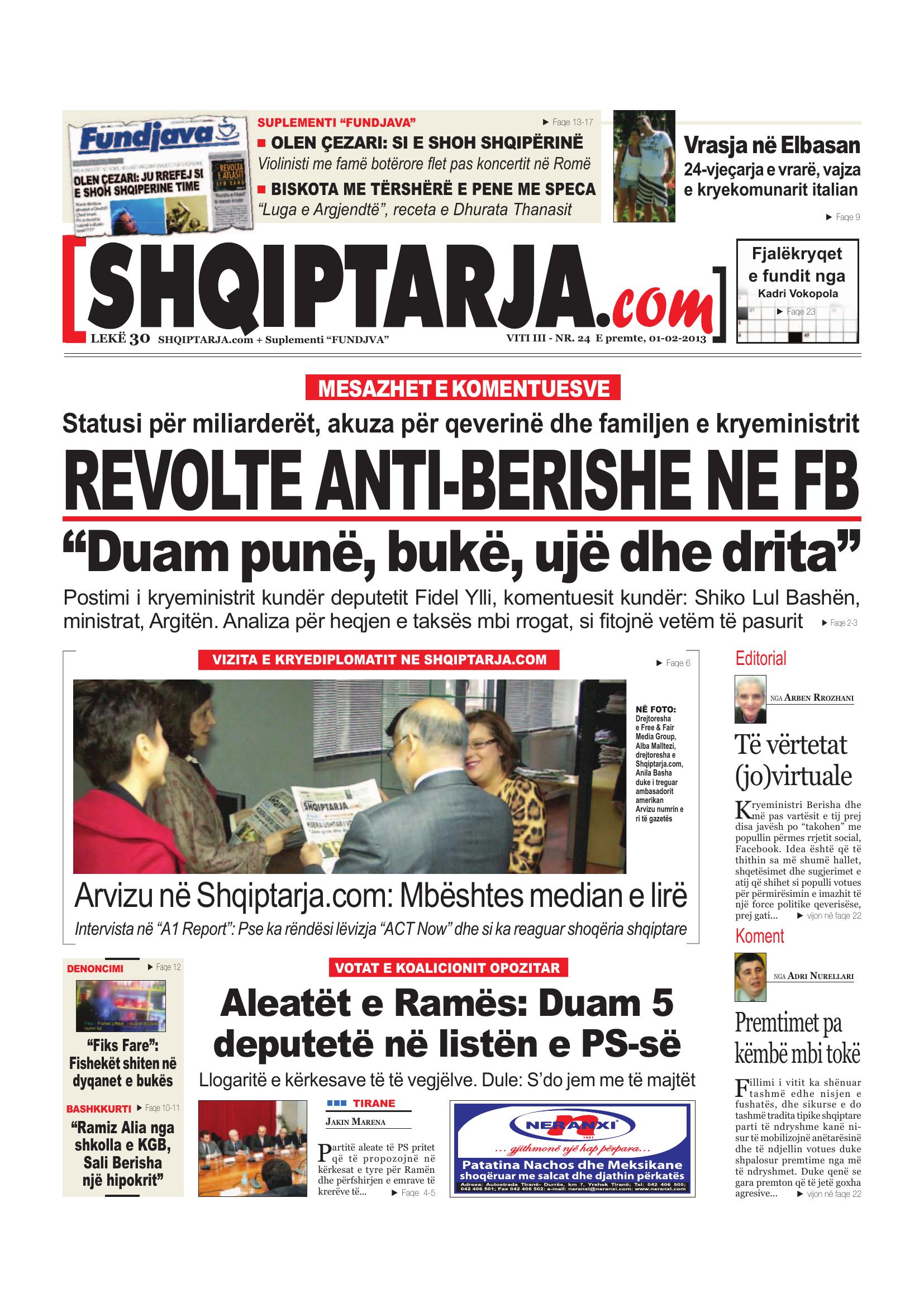 Shqiptarja.com 2013-02-01