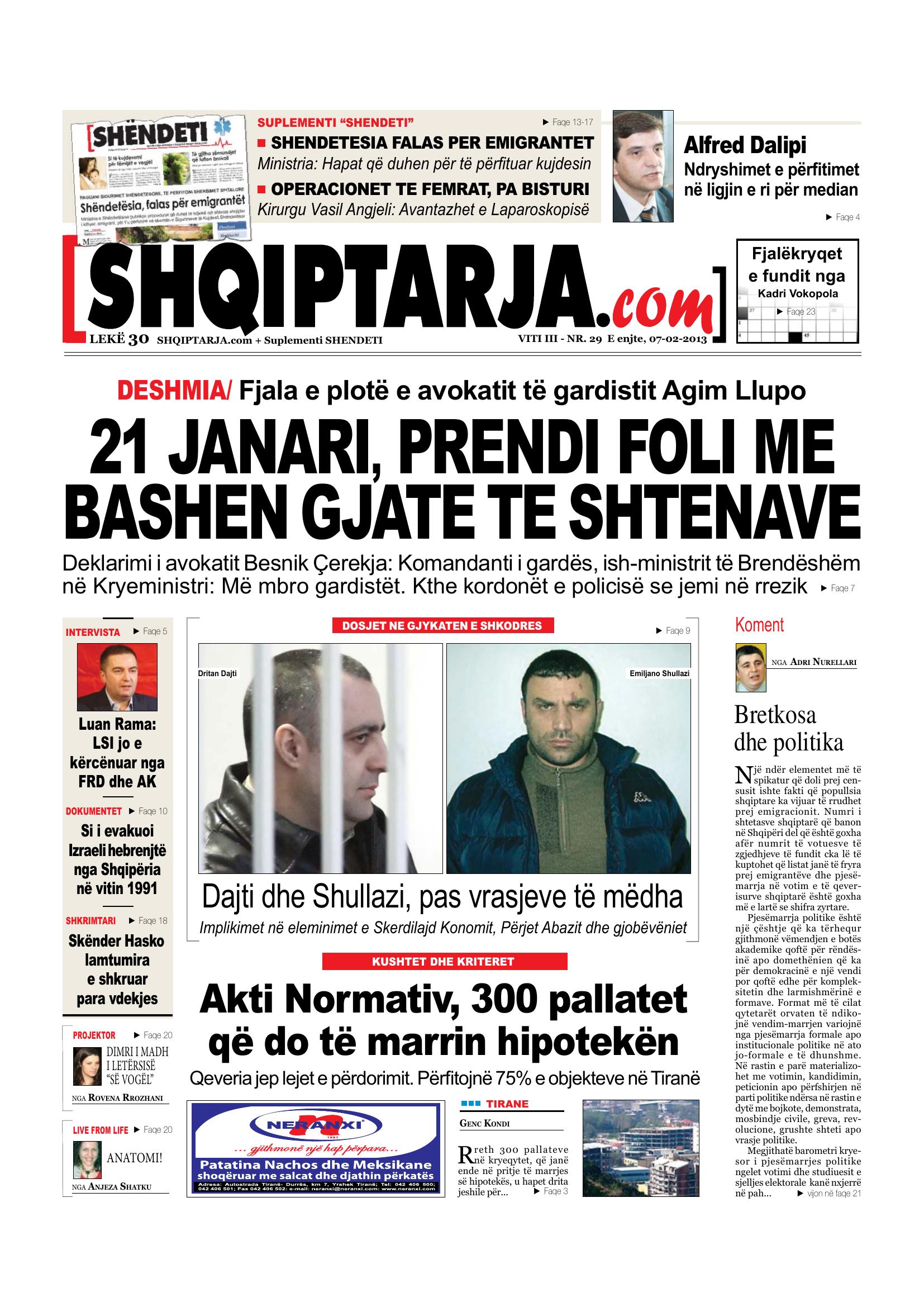 Shqiptarja.com 2013-02-07