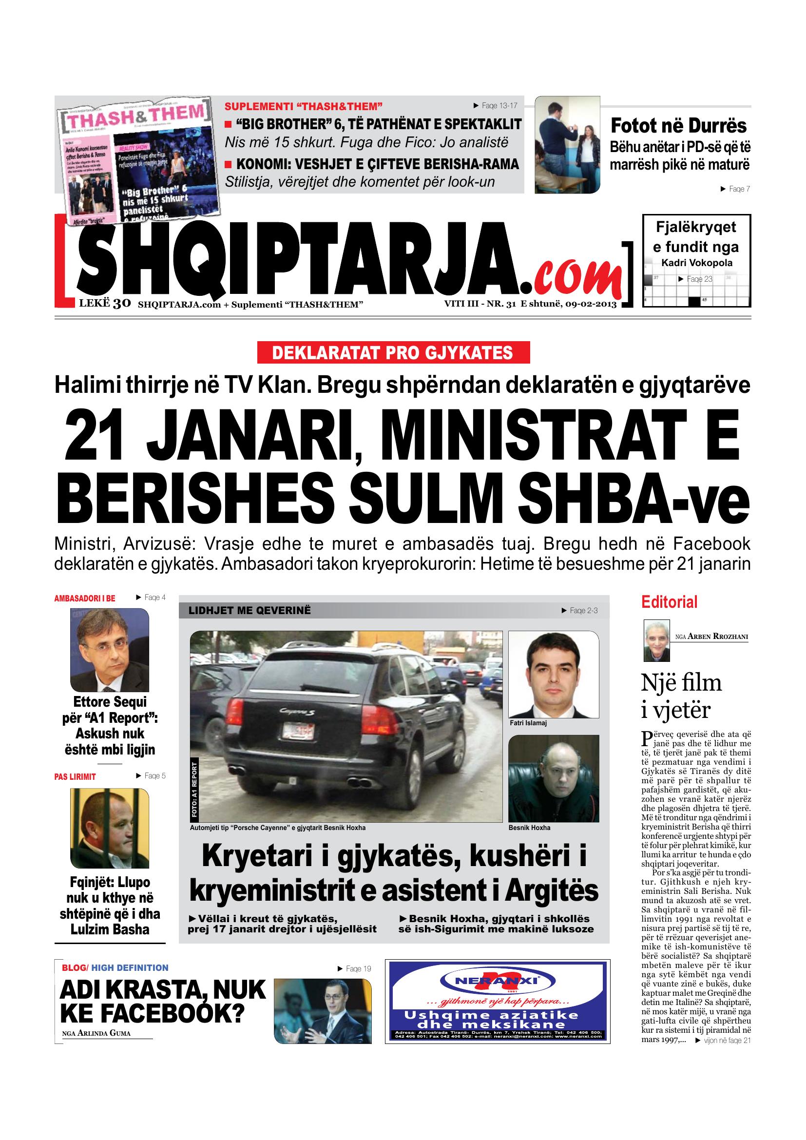 Shqiptarja.com 2013-02-09