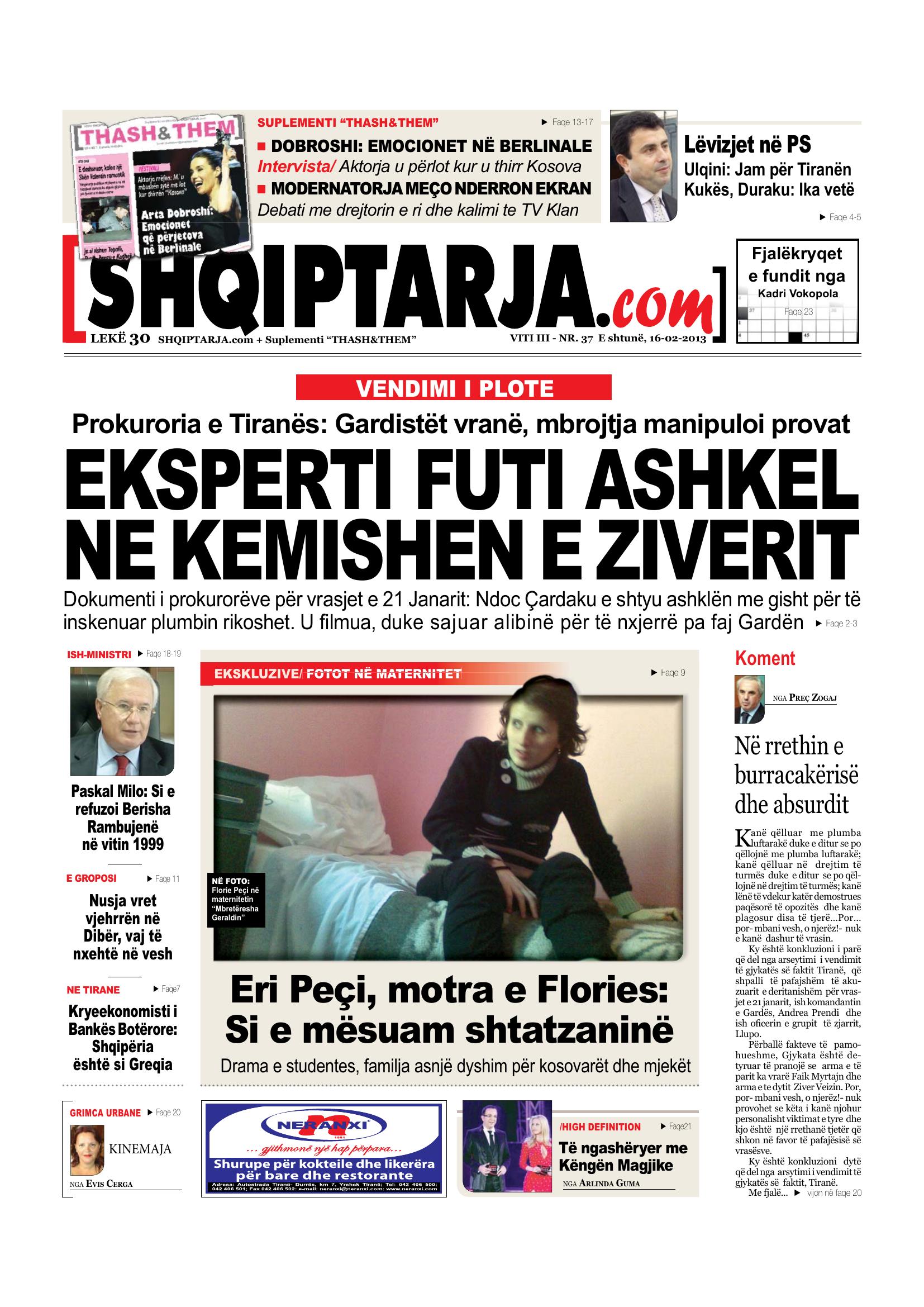 Shqiptarja.com 2013-02-16
