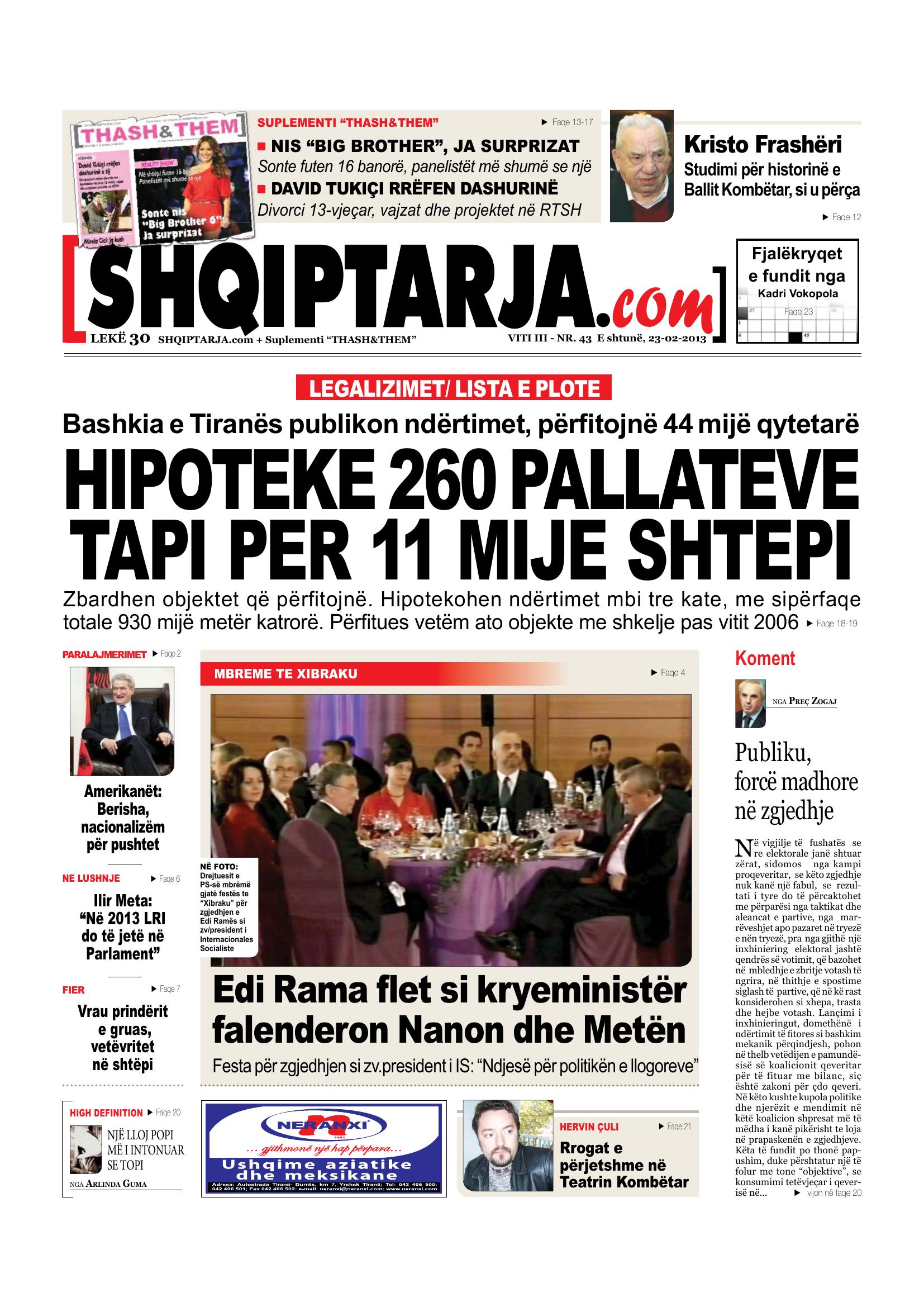 Shqiptarja.com 2013-02-23