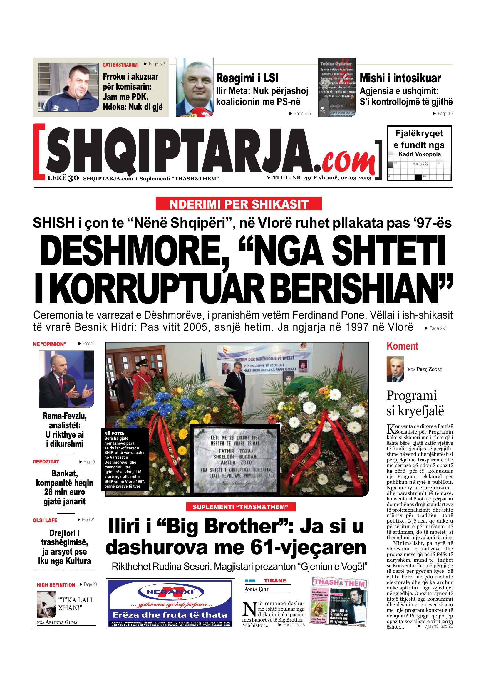 Shqiptarja.com 2013-03-02