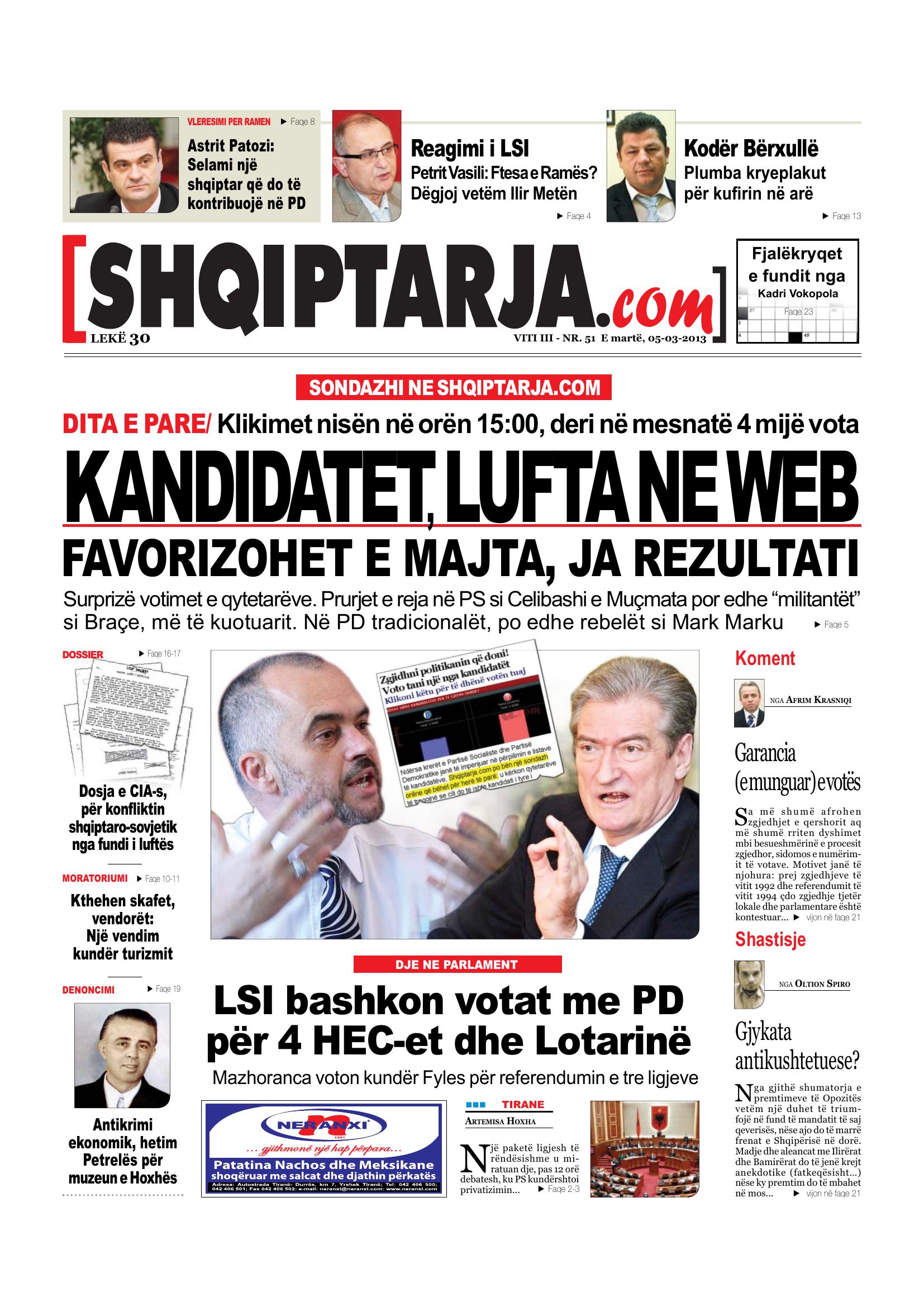 Shqiptarja.com 2013-03-05