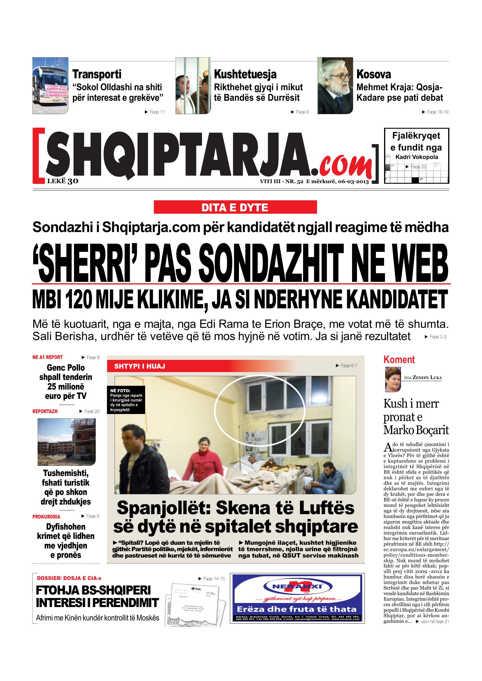 Shqiptarja.com 2013-03-06