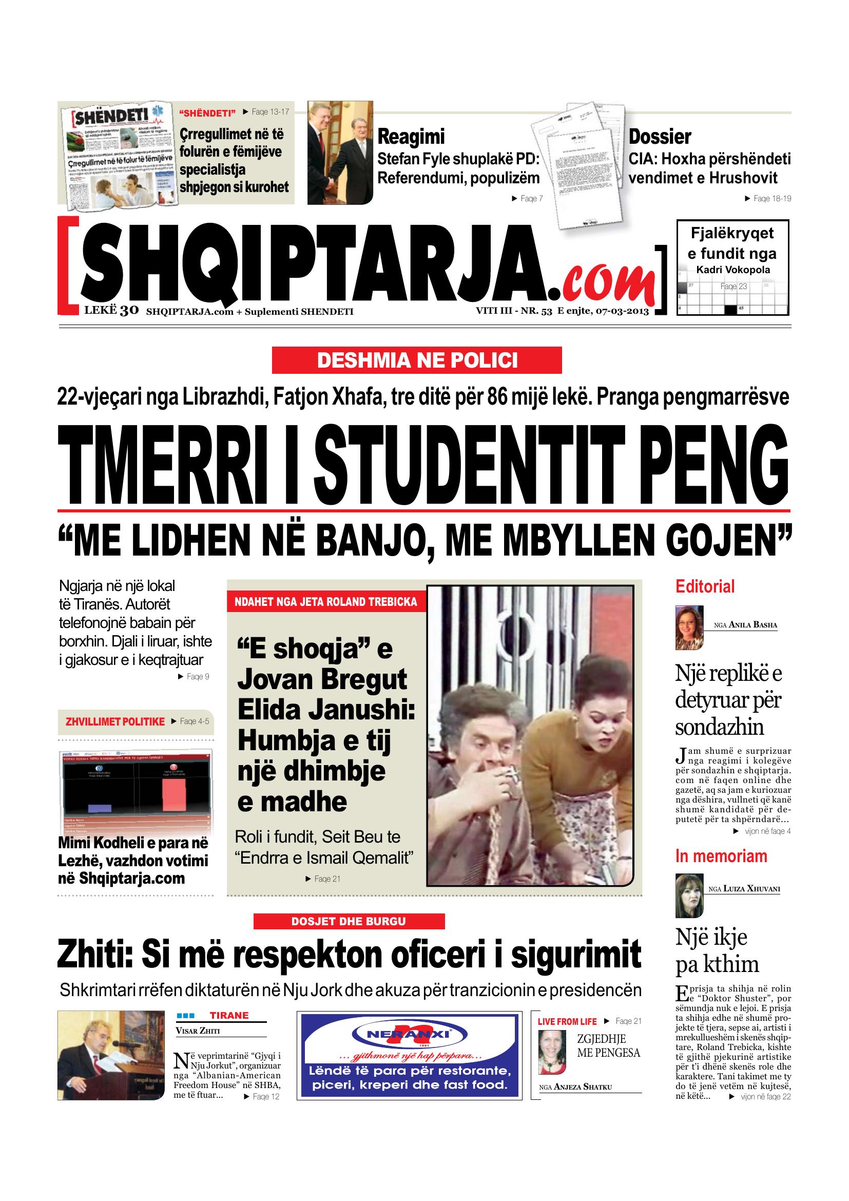 Shqiptarja.com 2013-03-07