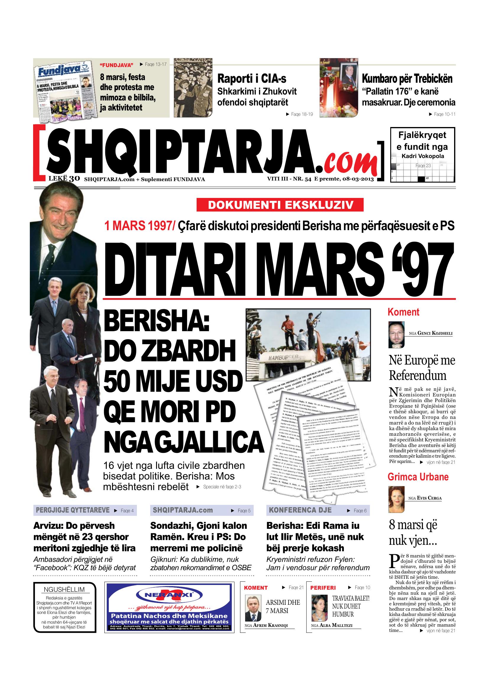 Shqiptarja.com 2013-03-08