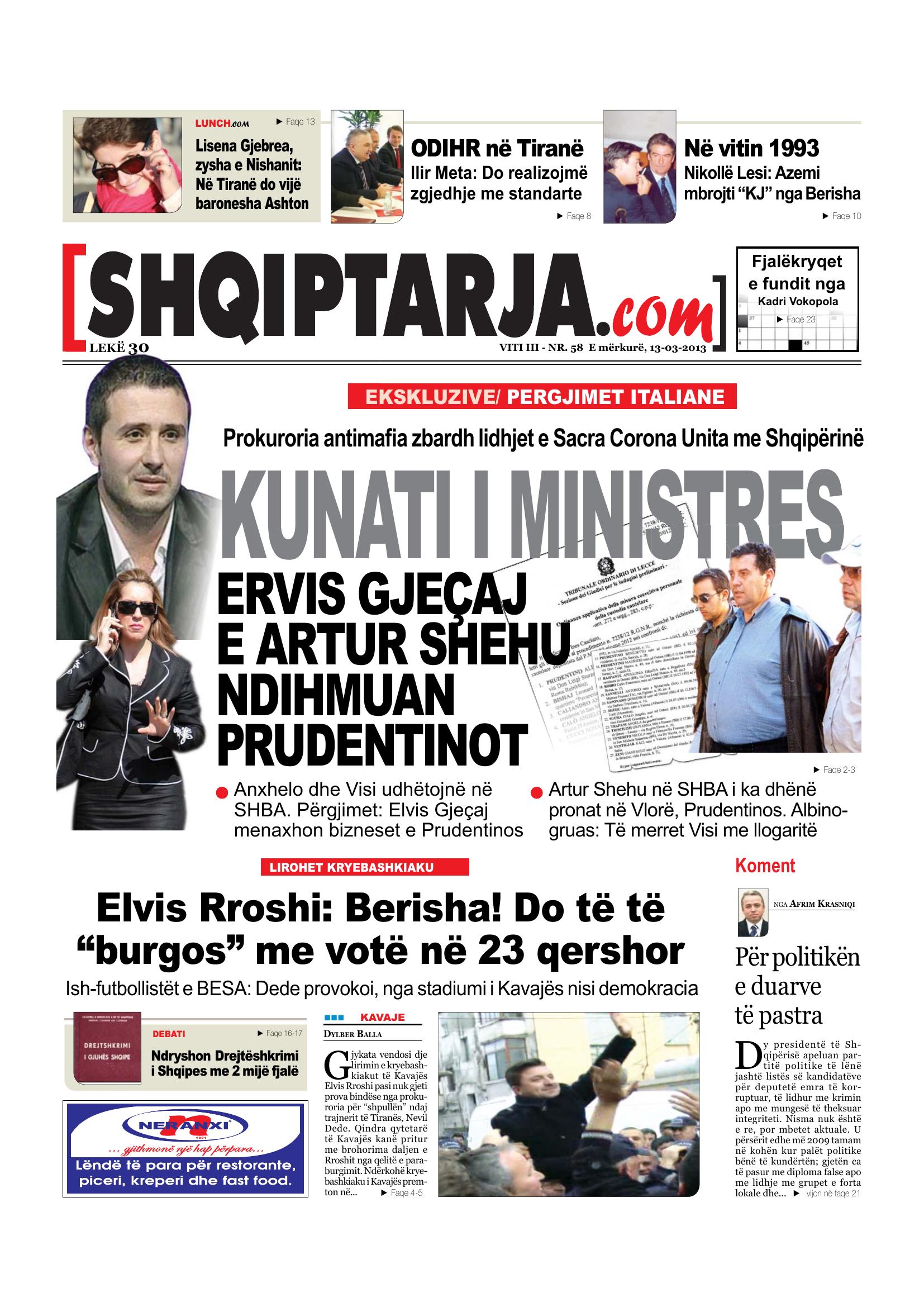 Shqiptarja.com 2013-03-13