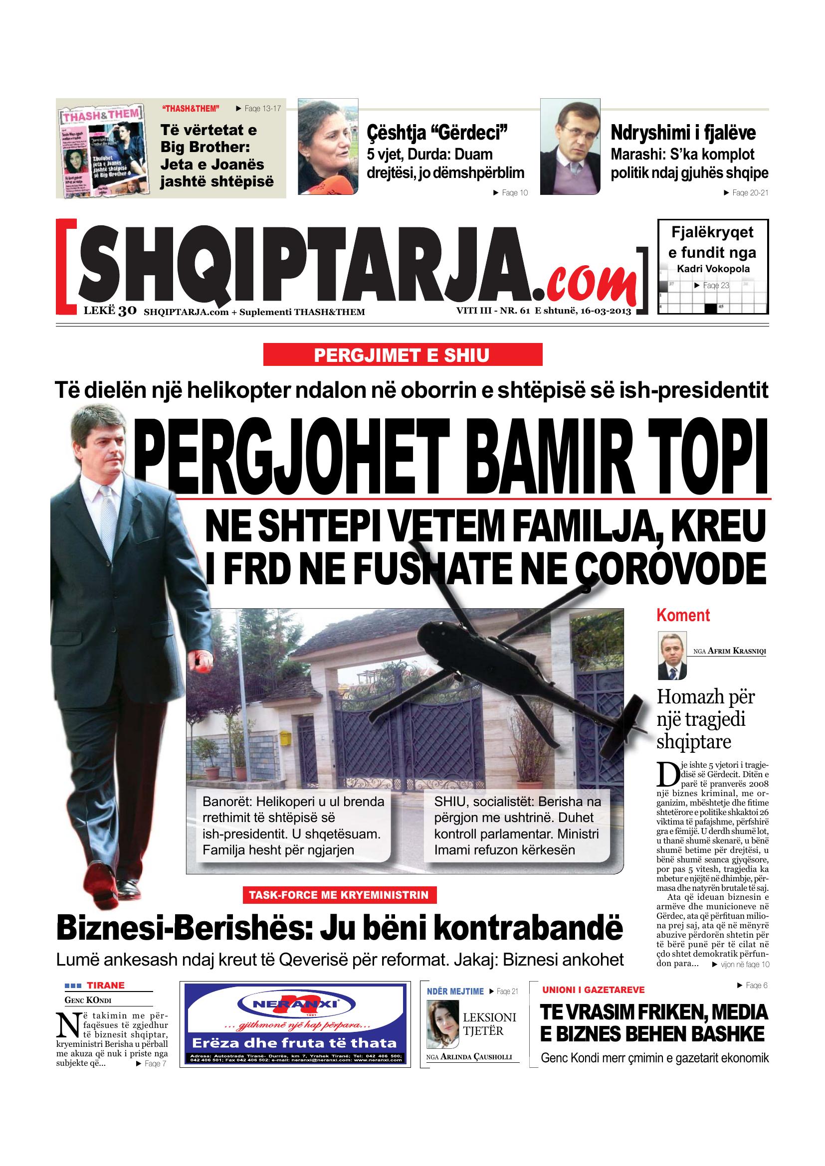 Shqiptarja.com 2013-03-16