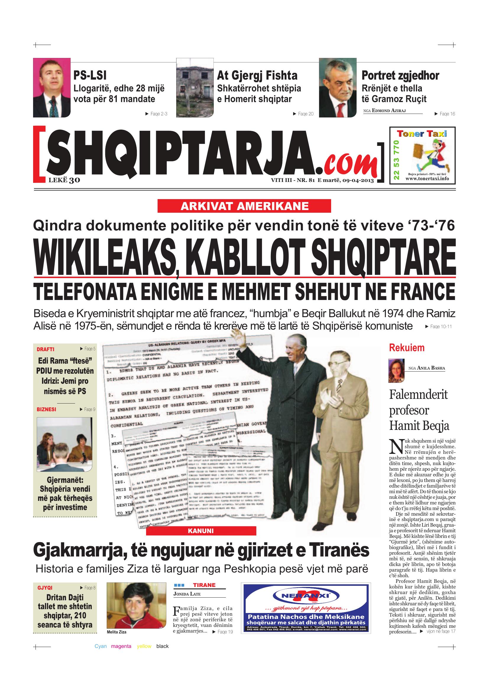 Shqiptarja.com 2013-04-09