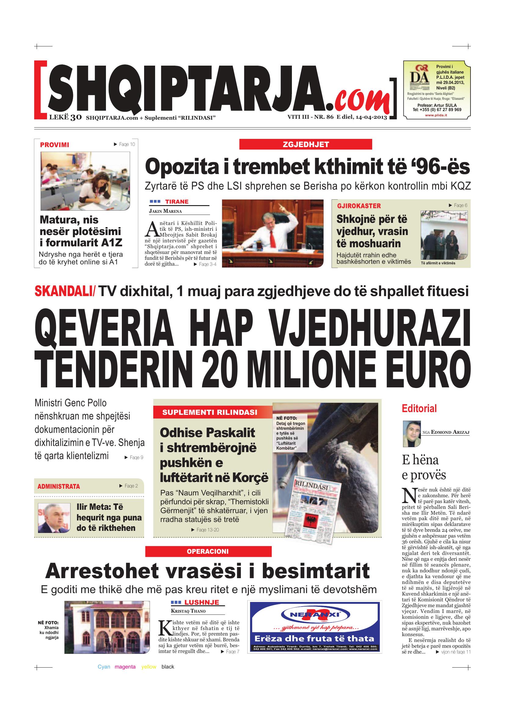 Shqiptarja.com 2013-04-14